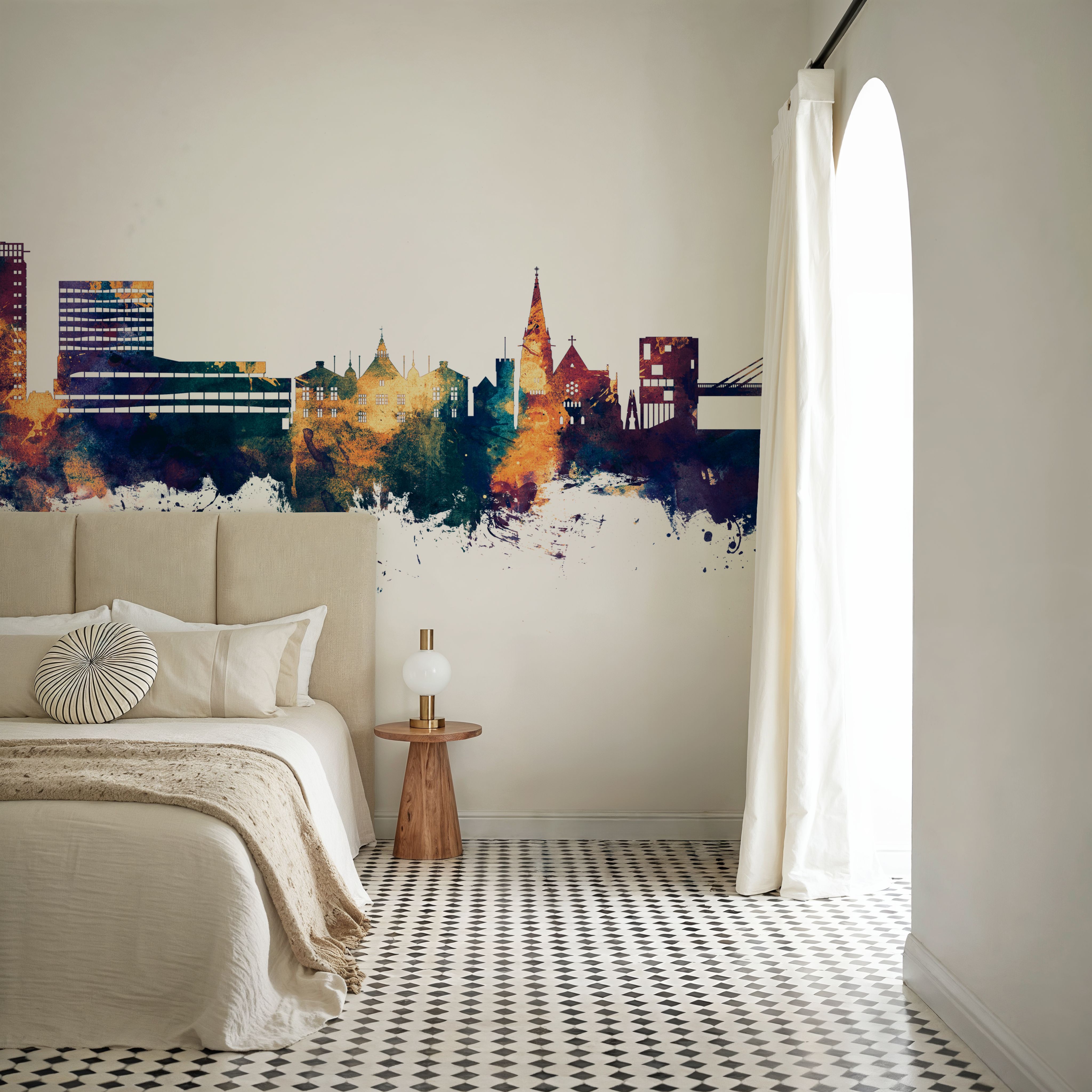 Umeå Skyline Blue & Bronze