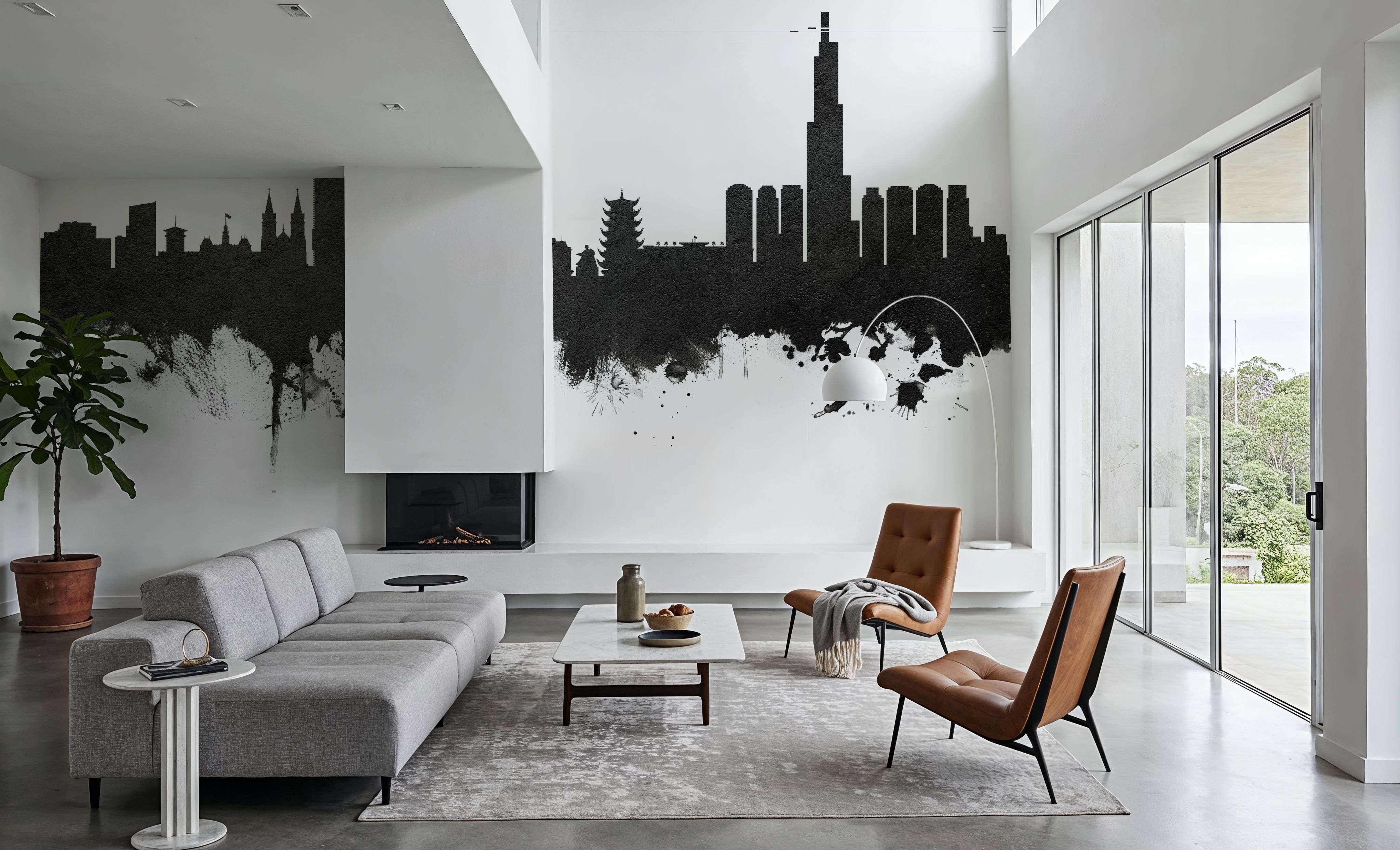 Ho Chi Minh City Vietnam Skyline Black & White