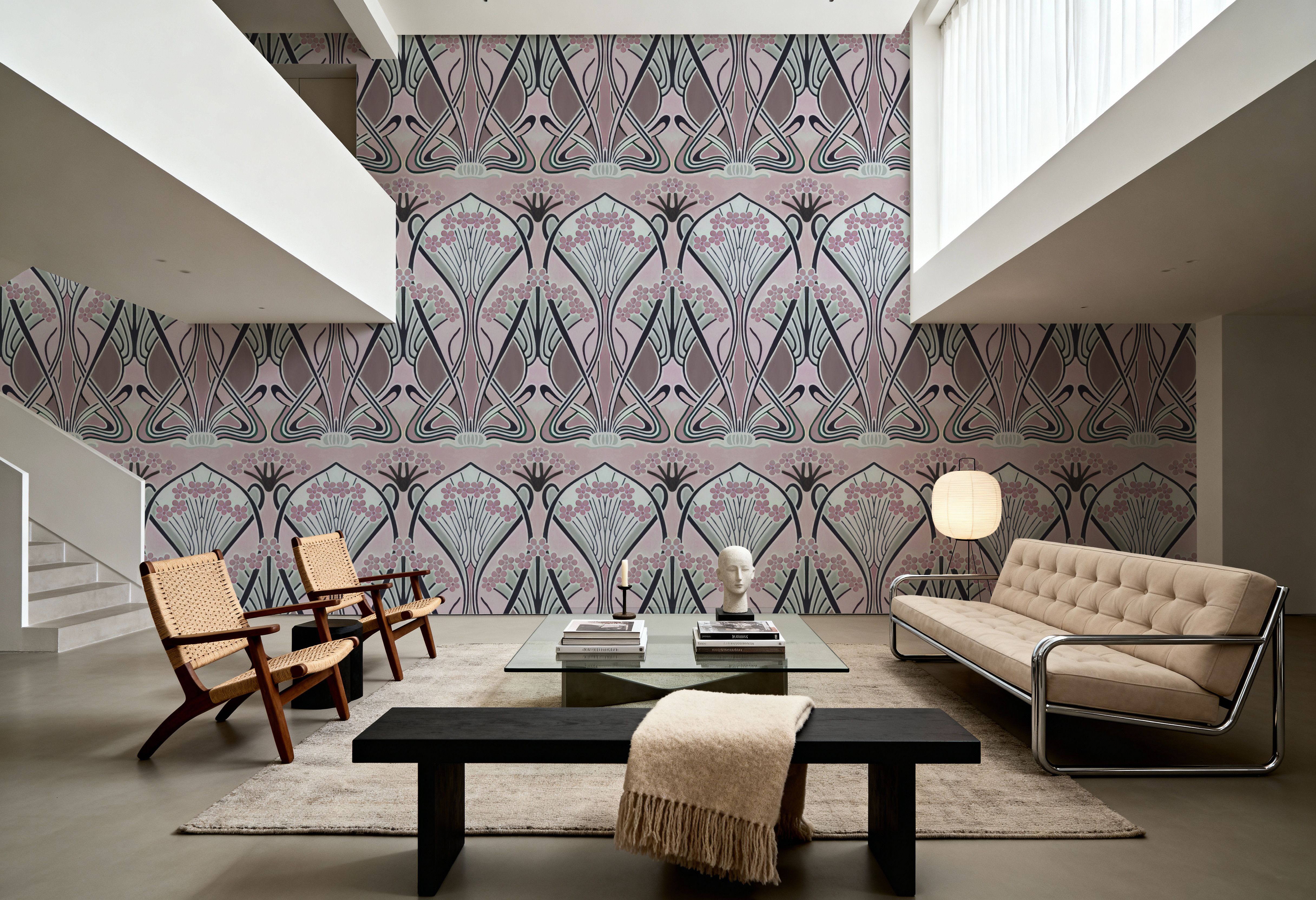 Floral Art Deco Aura, Petal Pink