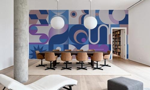Bauhaus Geometric, Blue