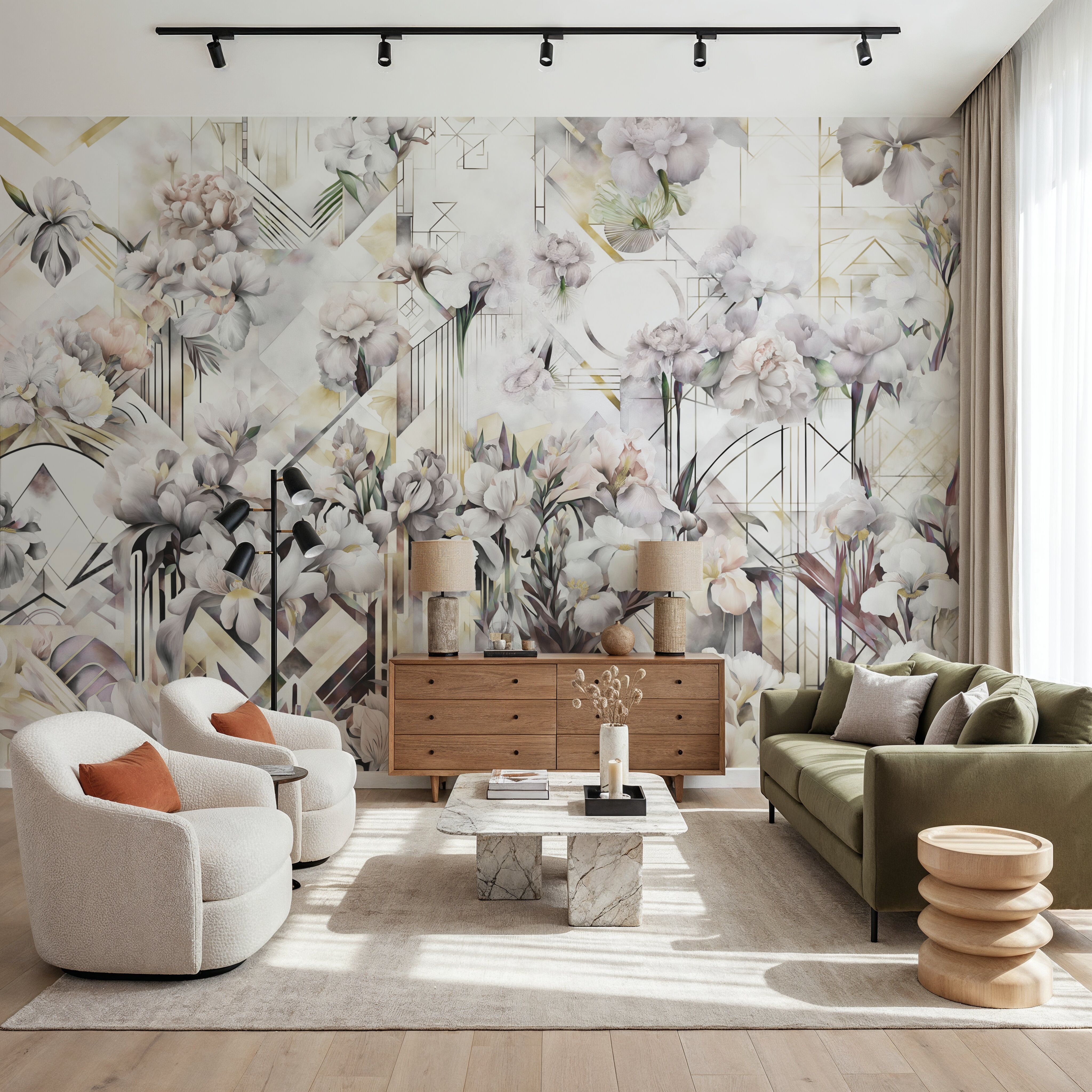 Watercolor Irises Yellow