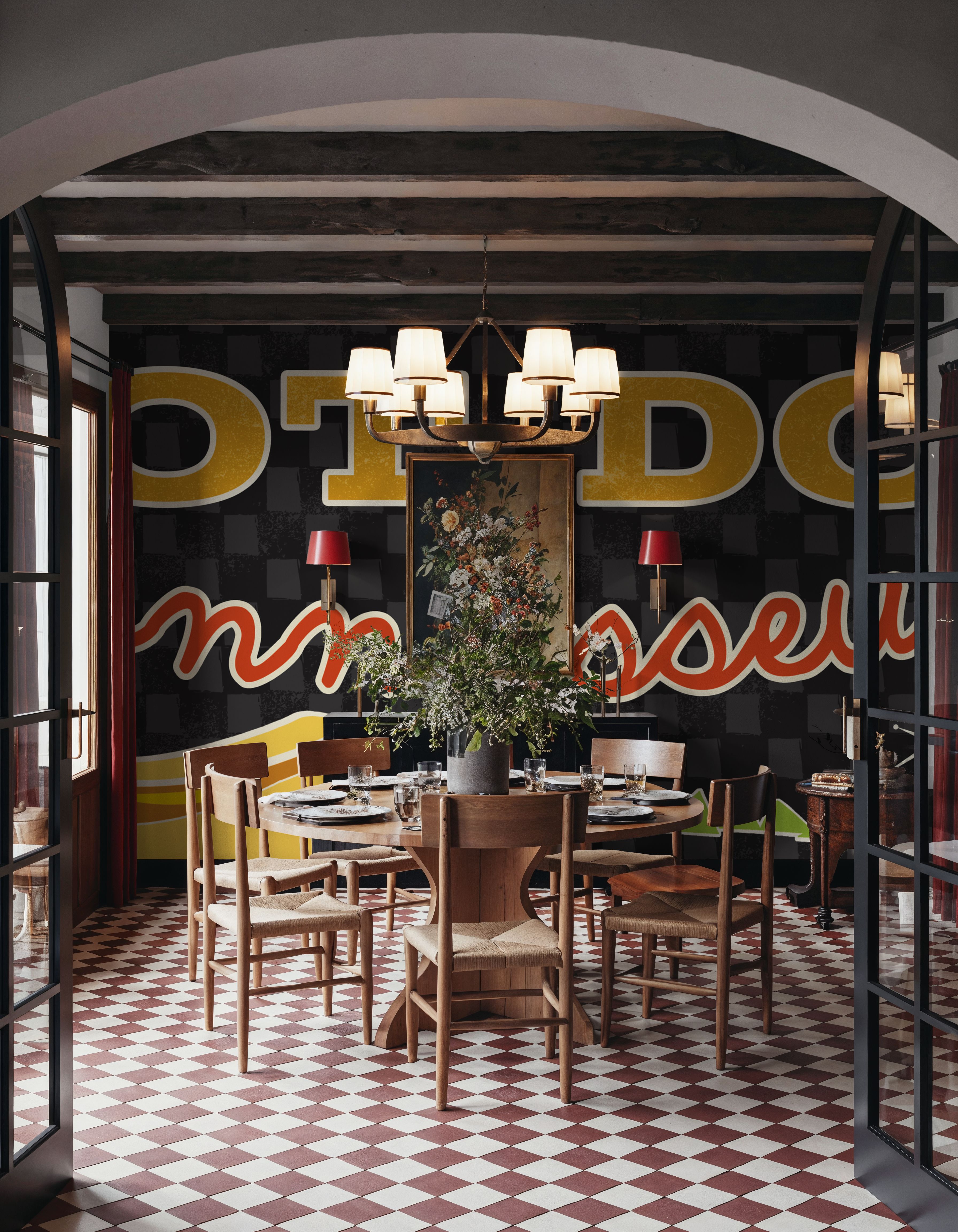 Wall Mural - BBQ Zing V - Food & Drink mural wallpaper - Hallway staircases - Wallism US - Premium, Textured or Peel & Stick