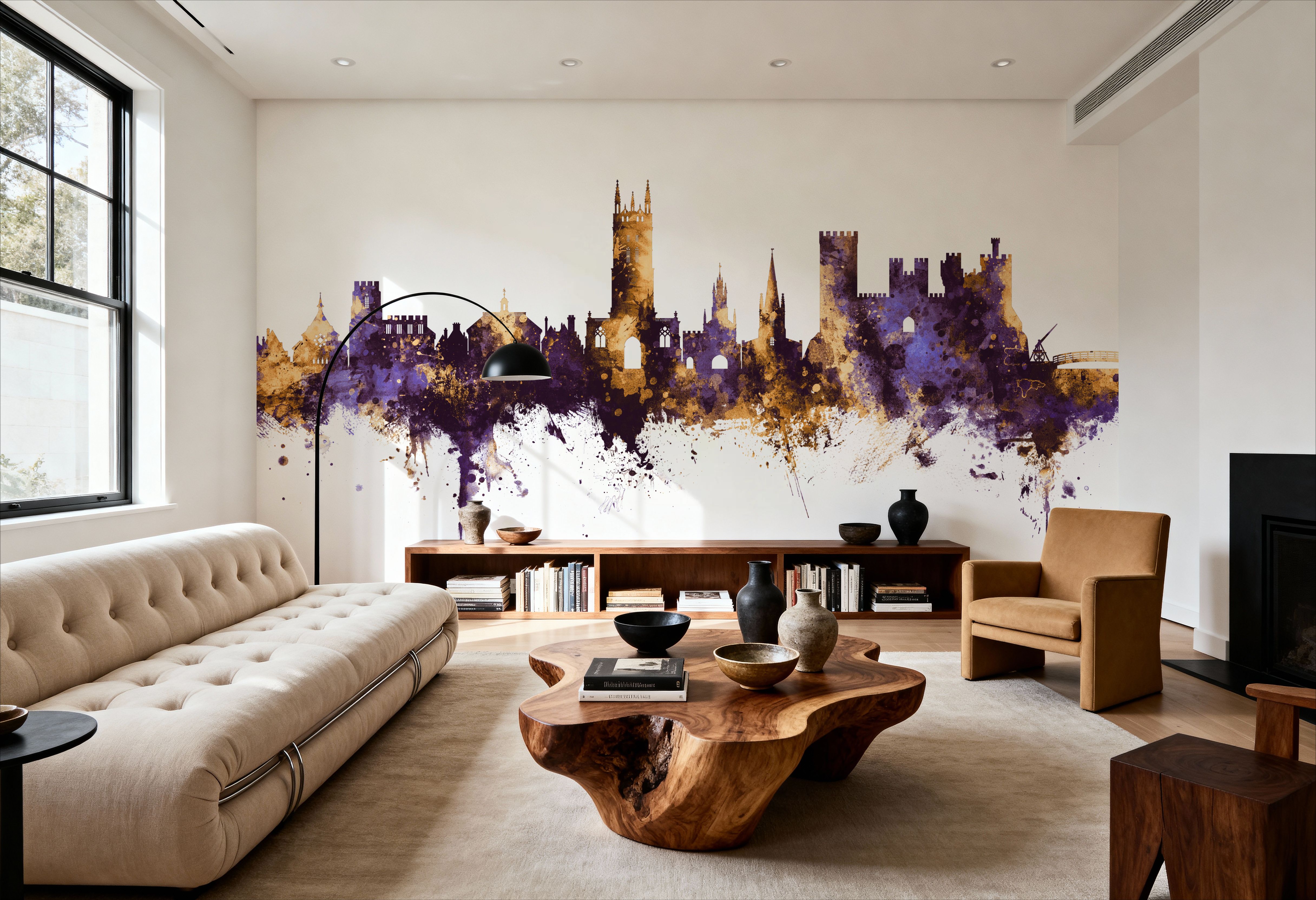 Warwick England Skyline Purple & Gold