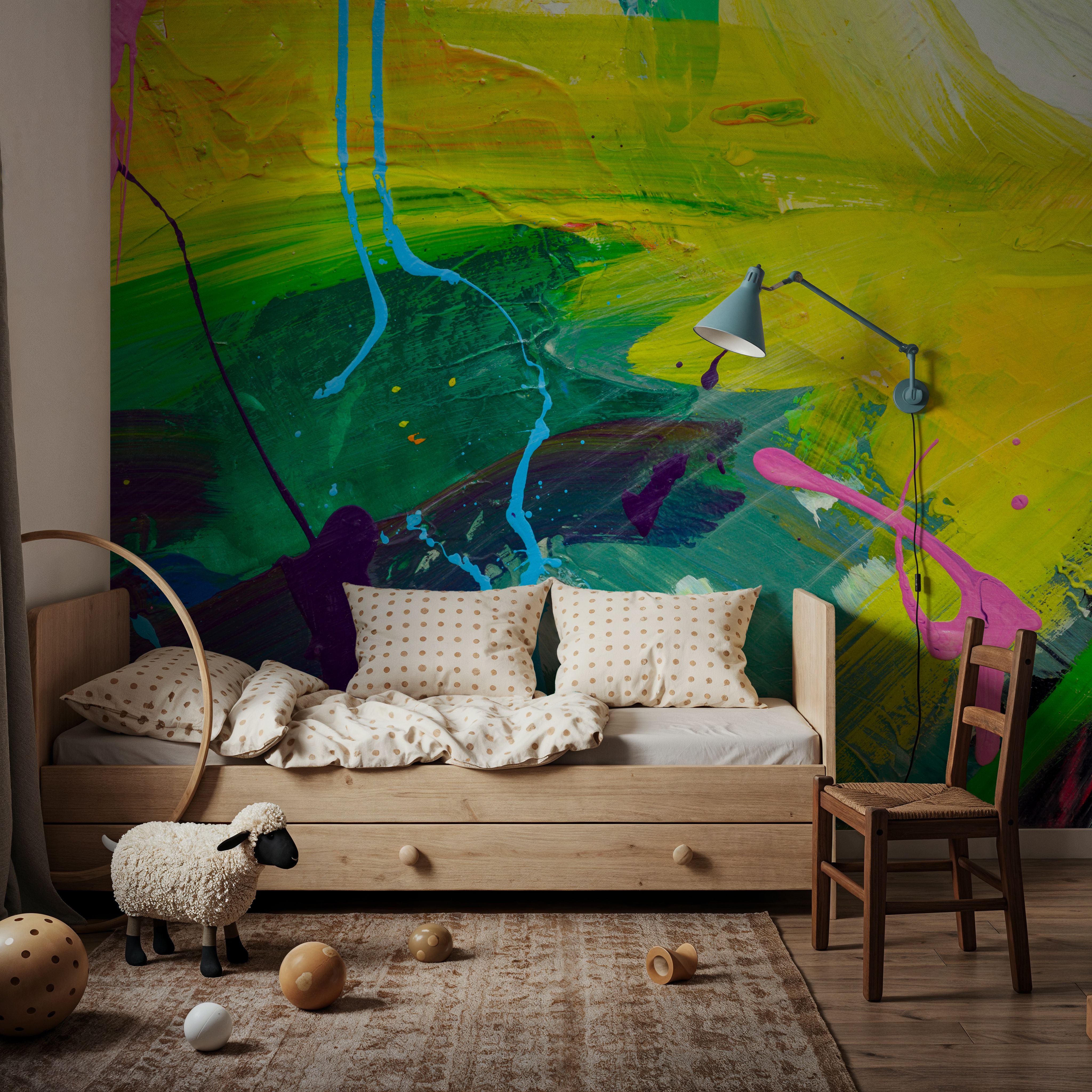 Wall Mural - Paris Intersection - Abstract mural wallpaper - Hallway staircases - Wallism US - Premium, Textured or Peel & Stick