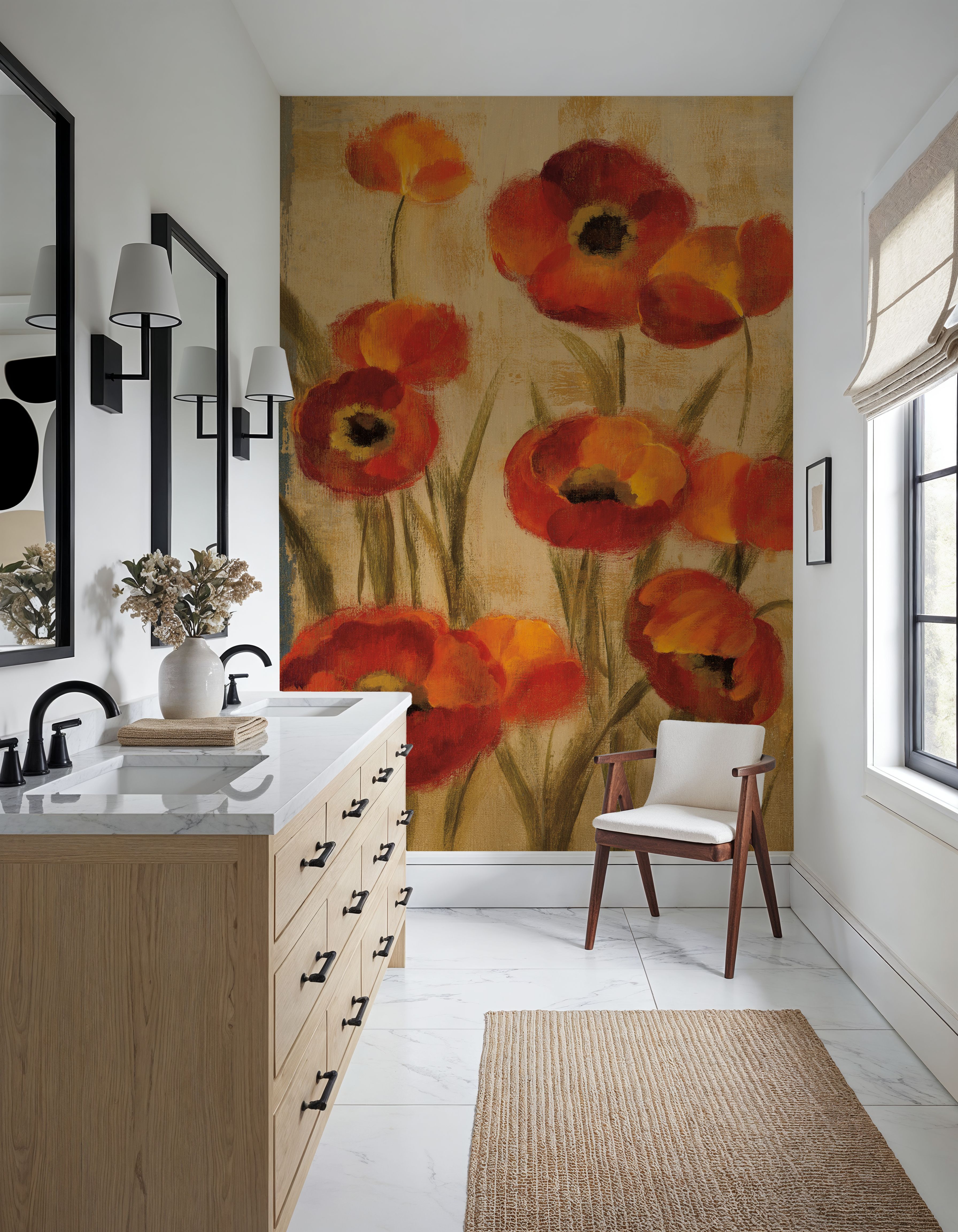 Ikat Floral Tapestry