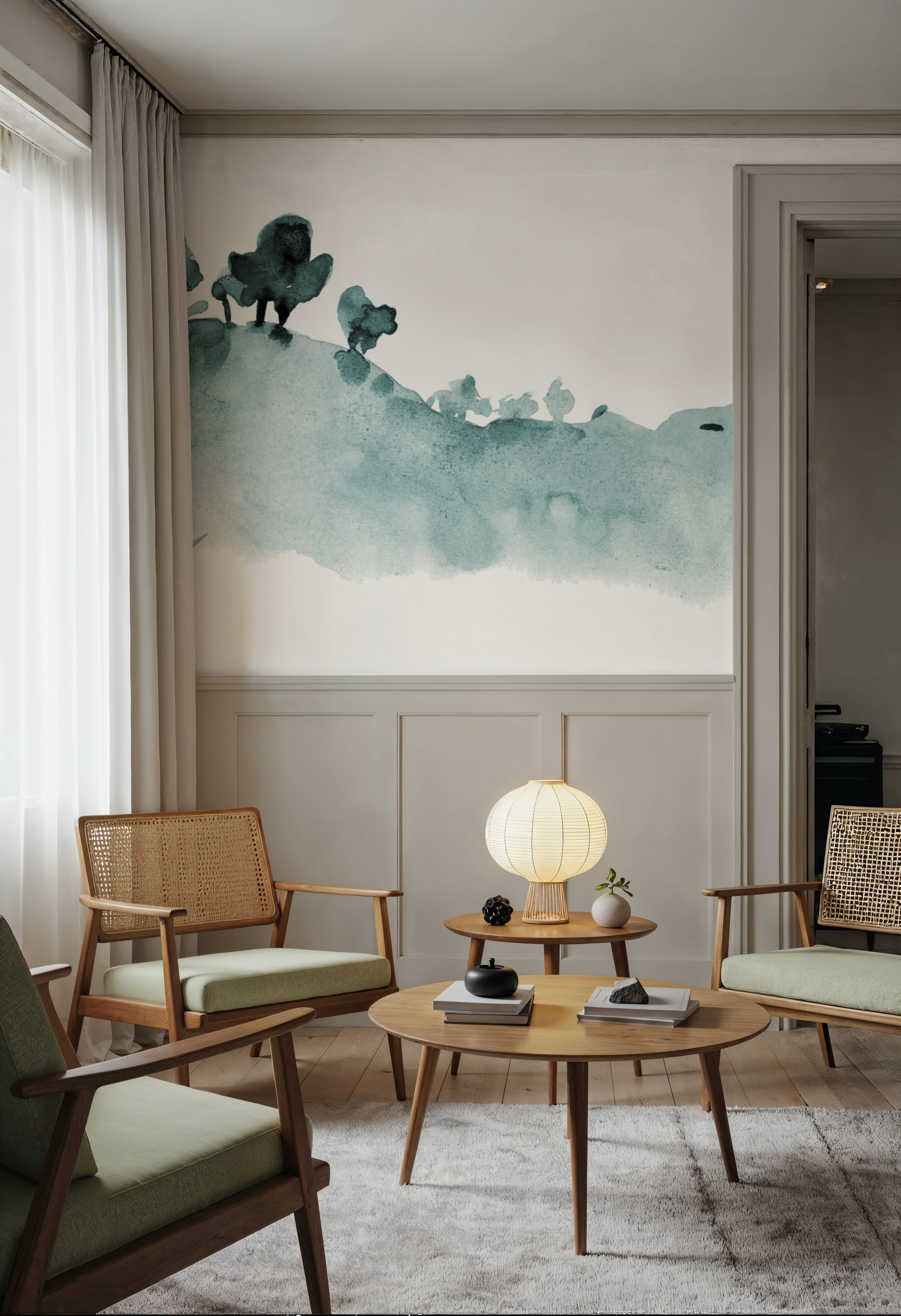 Tranquil Hillside, Seafoam