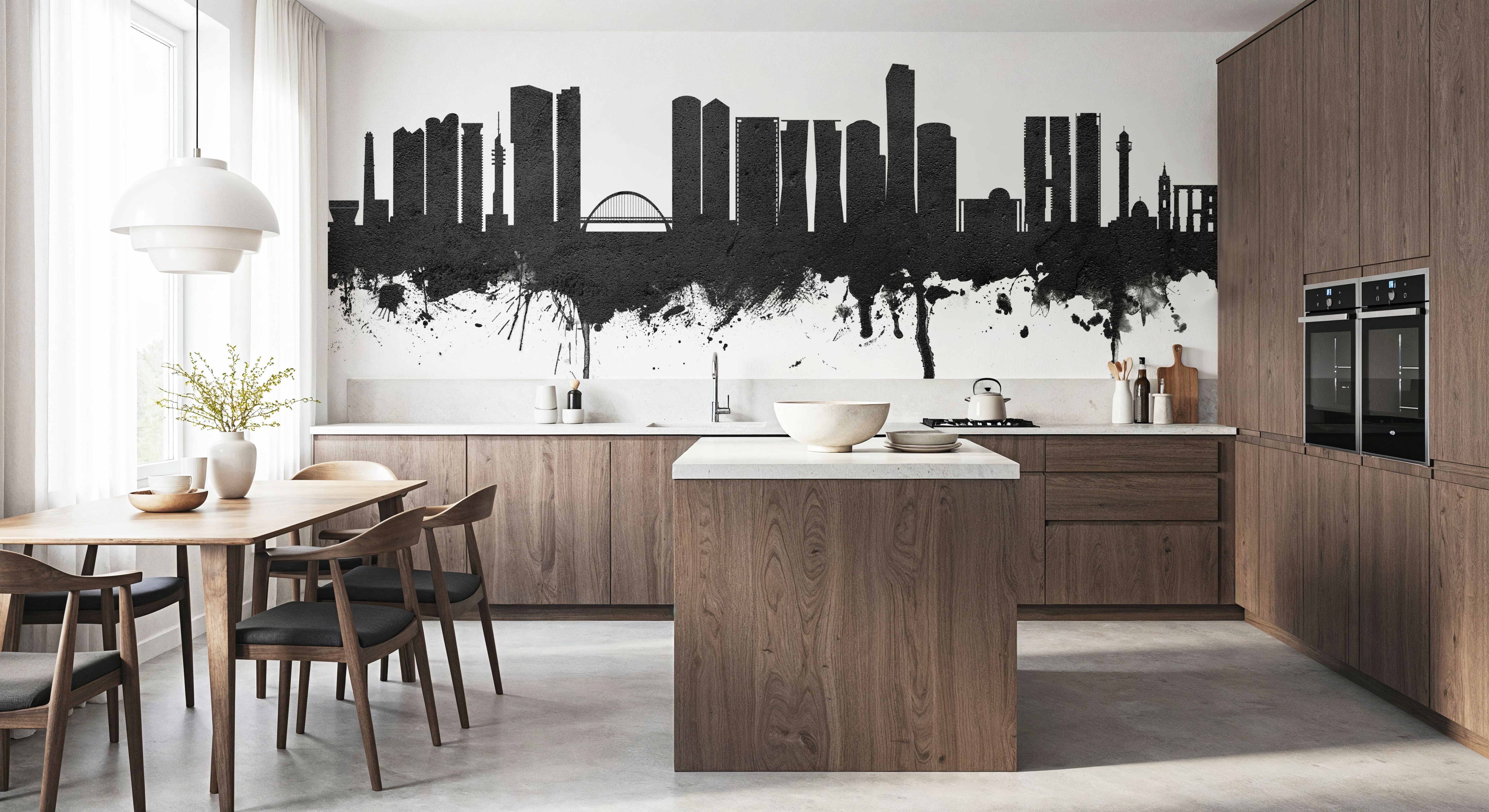 Tel Aviv Skyline Black & White