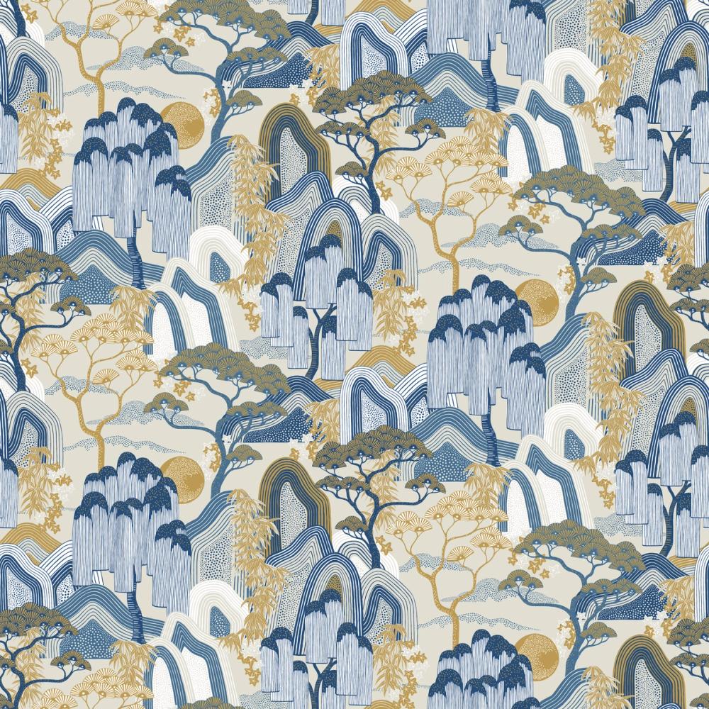 Whispers of the Mountain Pattern, White