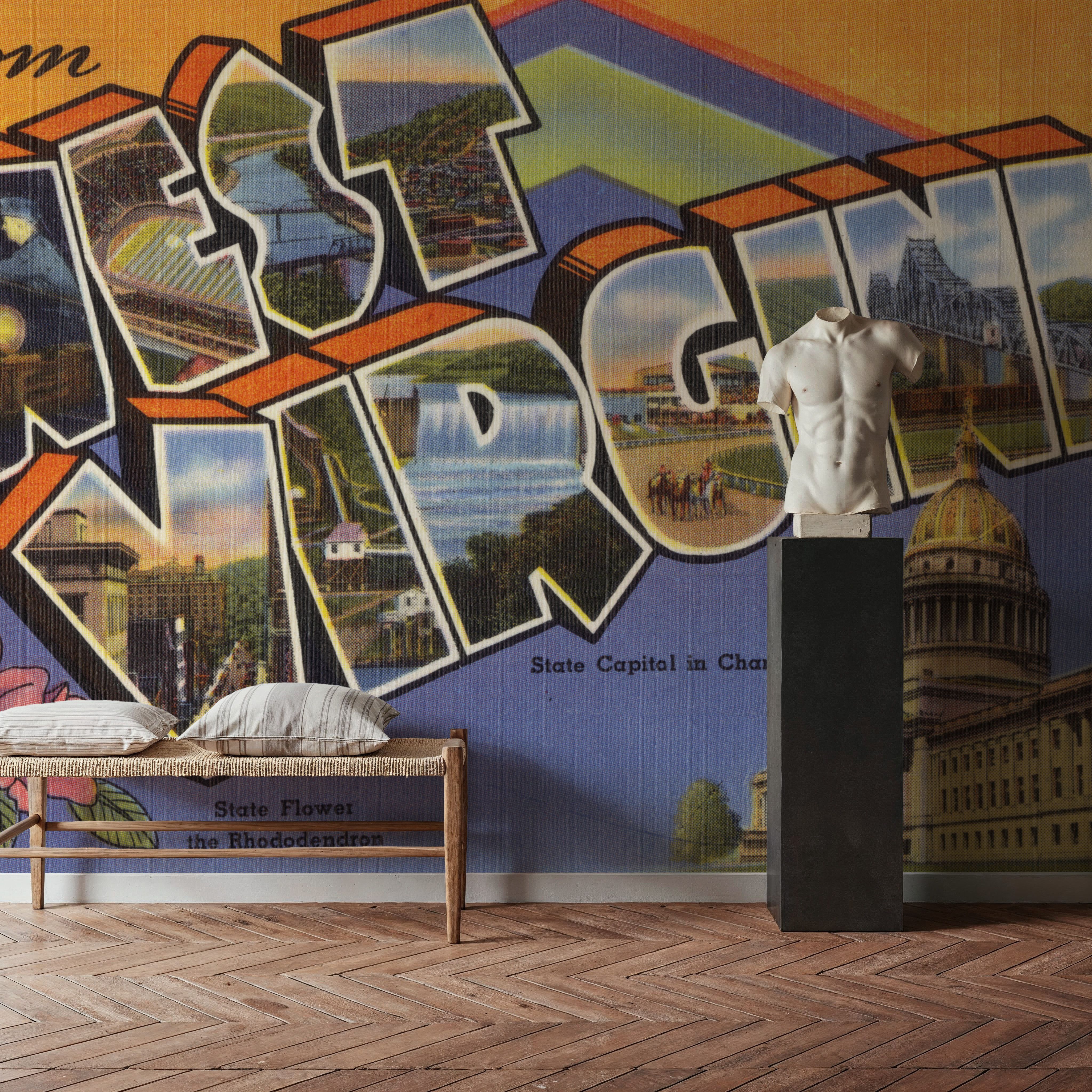 Greetings from West Virginia - Screenprint Postcard