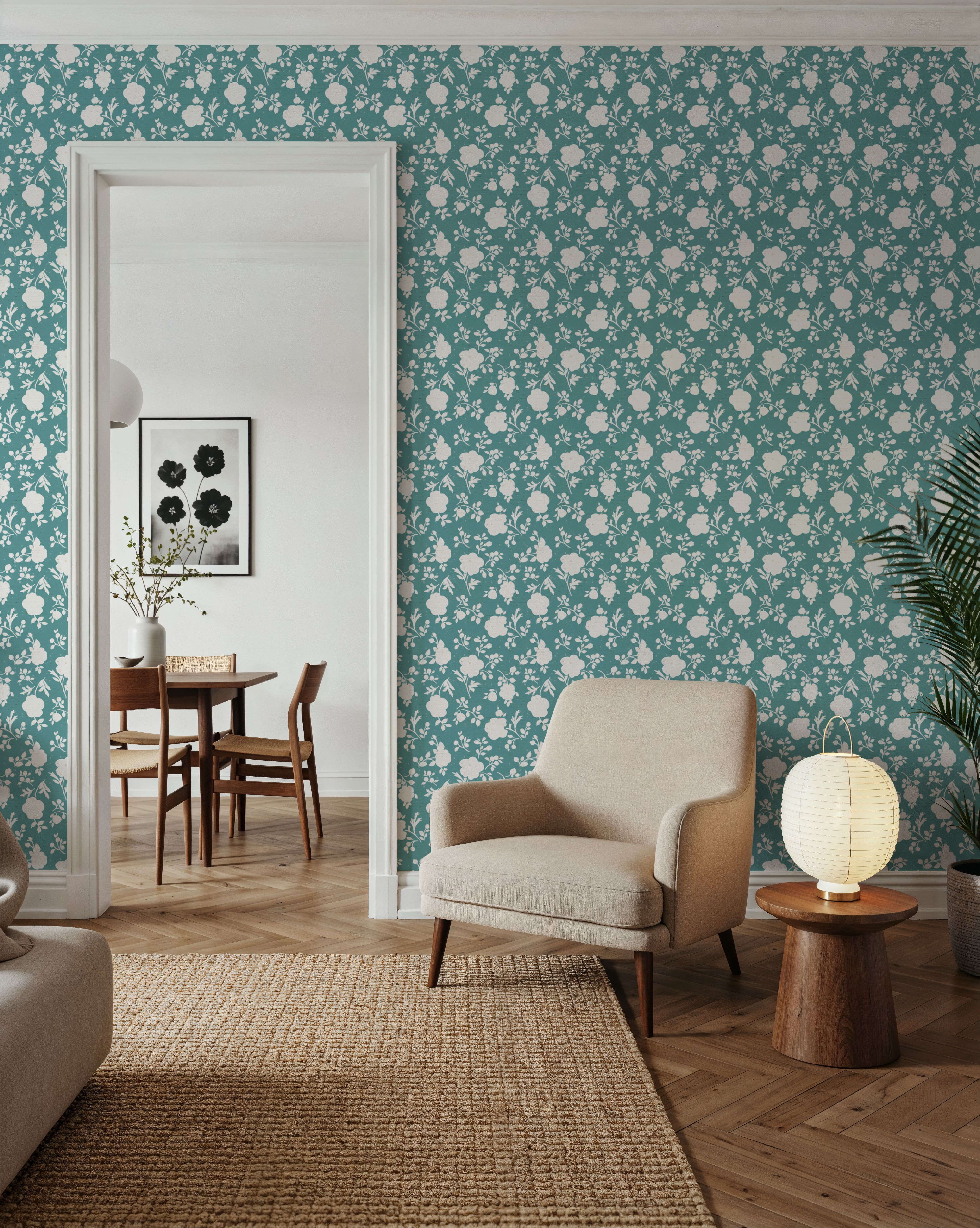 Country Flowery Turqouise