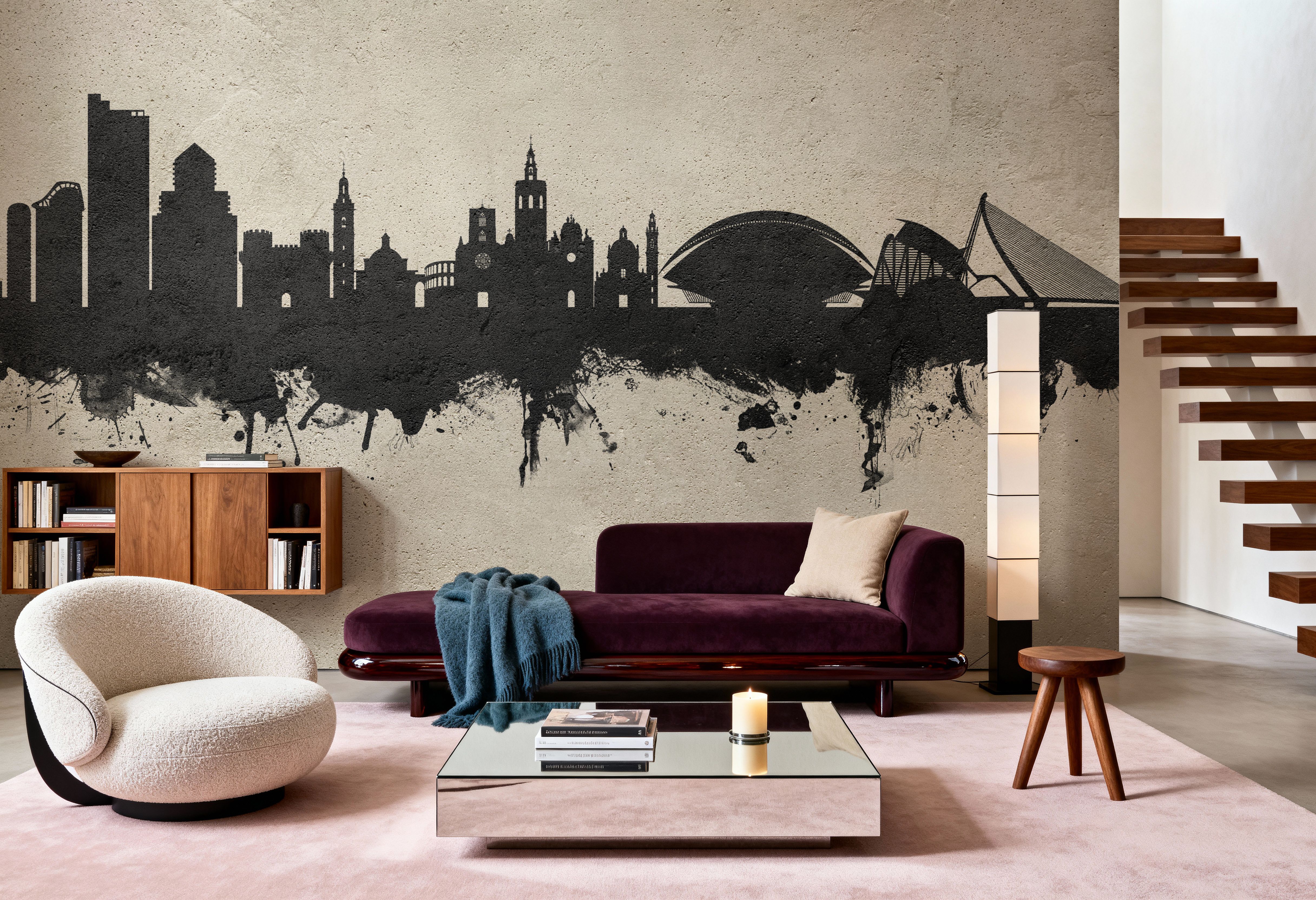 Valencia Spain Skyline Concrete