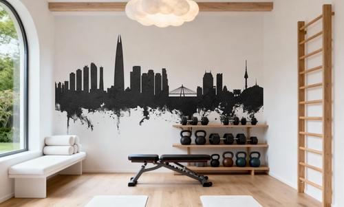 Seoul Skyline Black & White