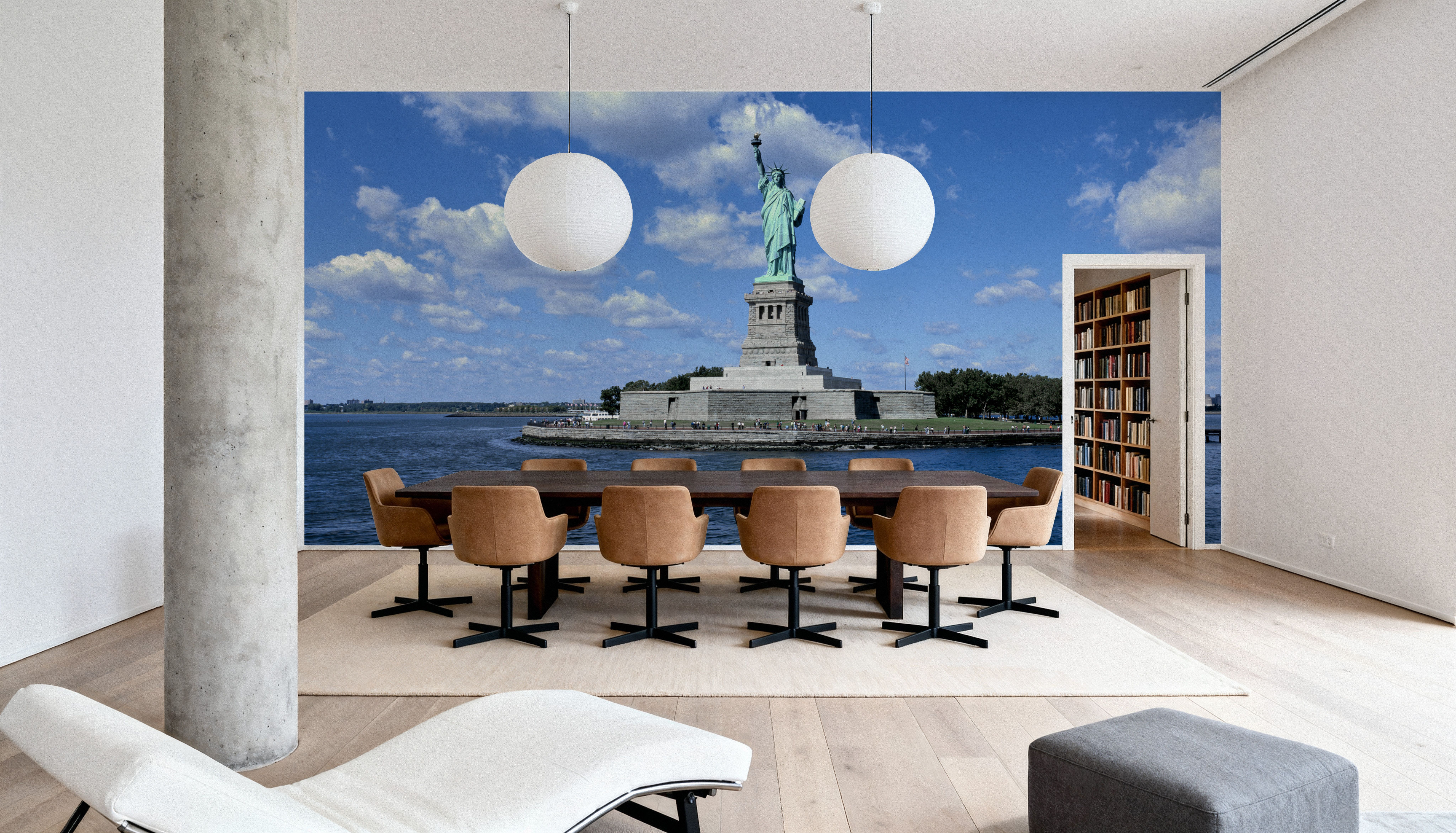 Clouds over the Statue of Liberty