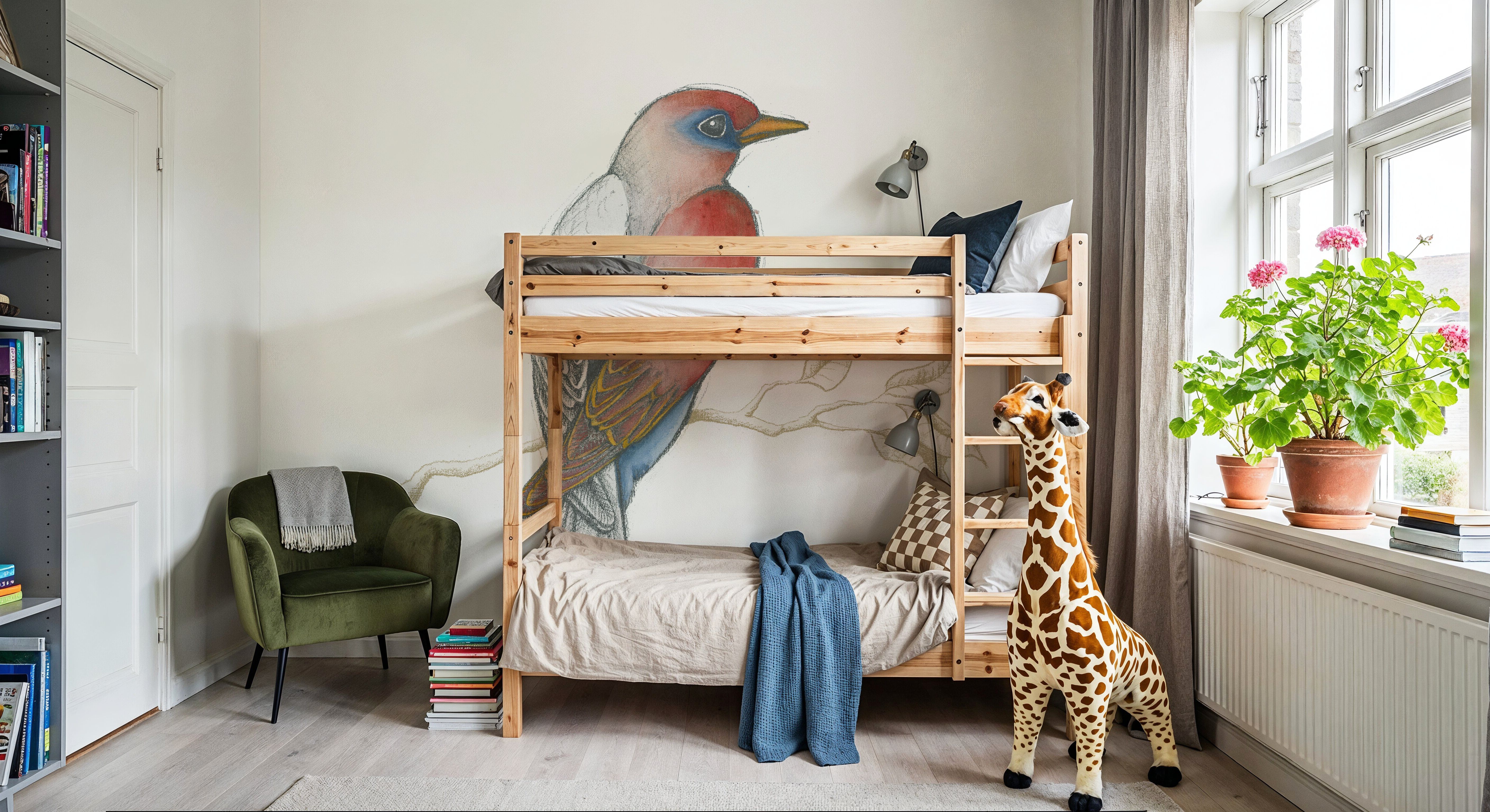 Arts and Crafts Birds I on White