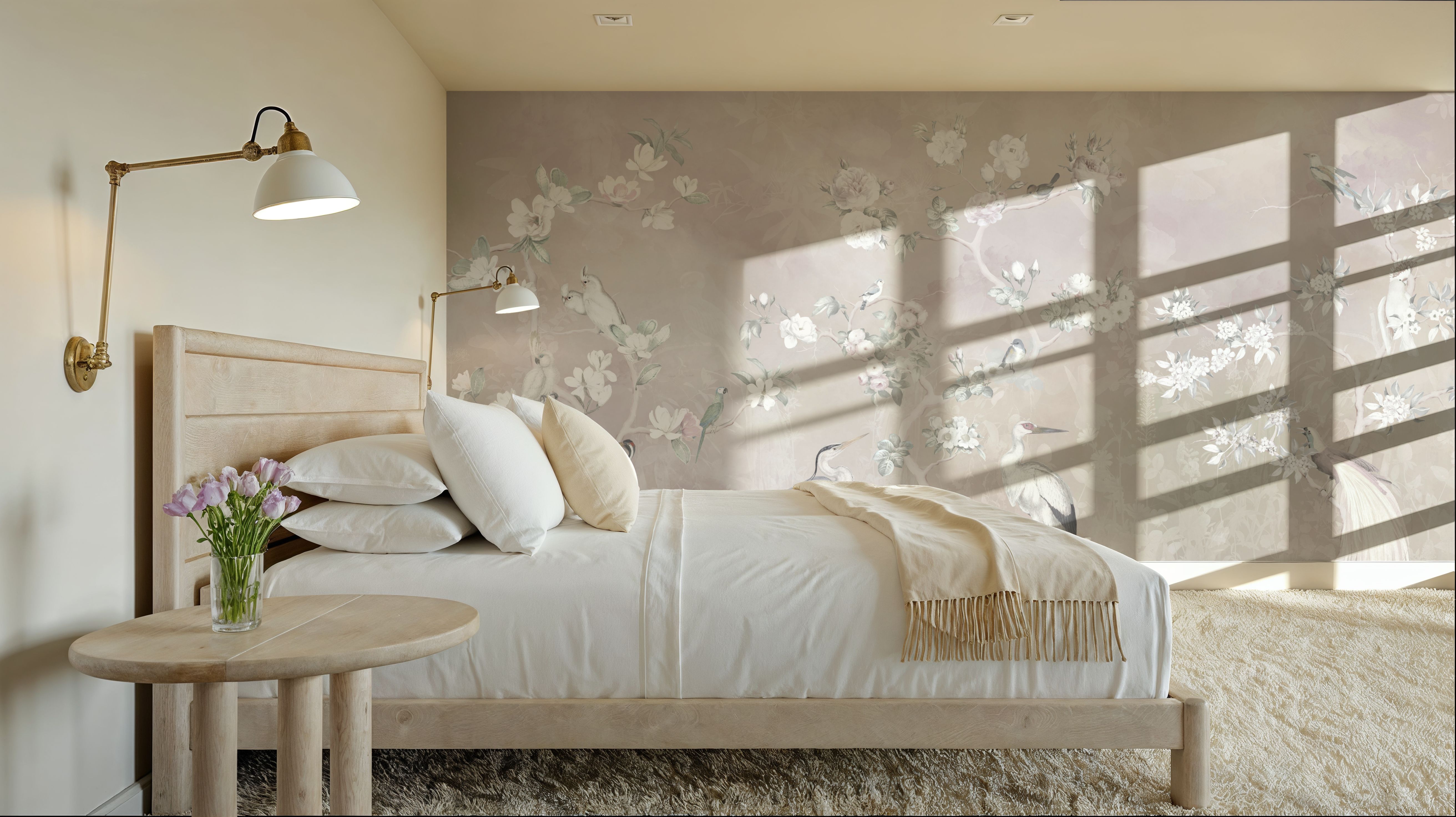 White Garden Sepia, Wallpaper