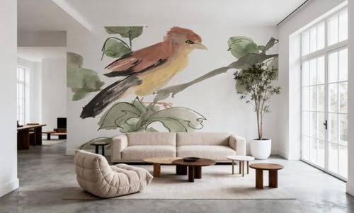 Bird and Leaves III
