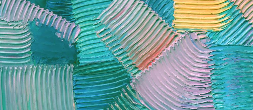 Close-Up Stroke Painting, Mint Green