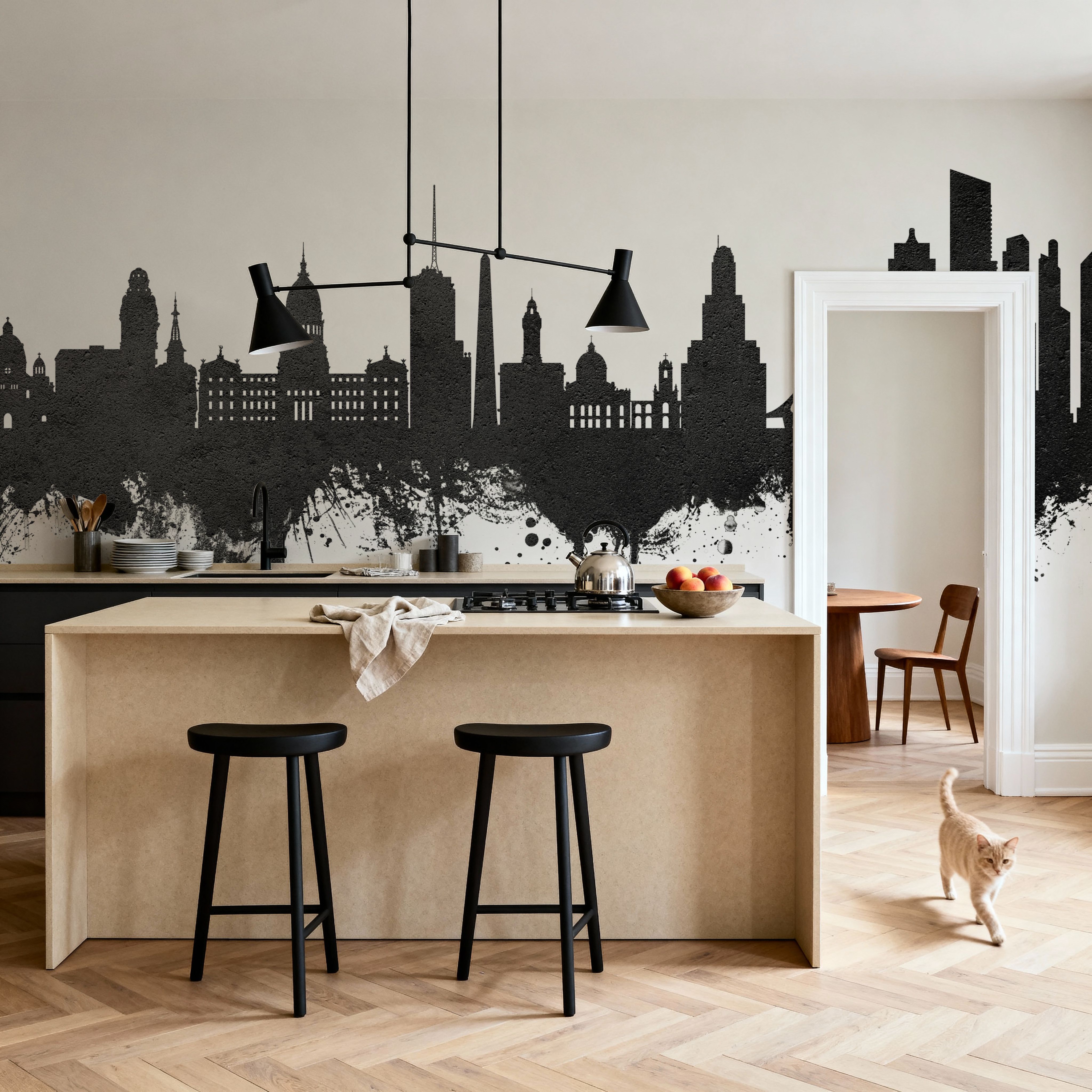 Buenos Aires Argentina Skyline Black & White