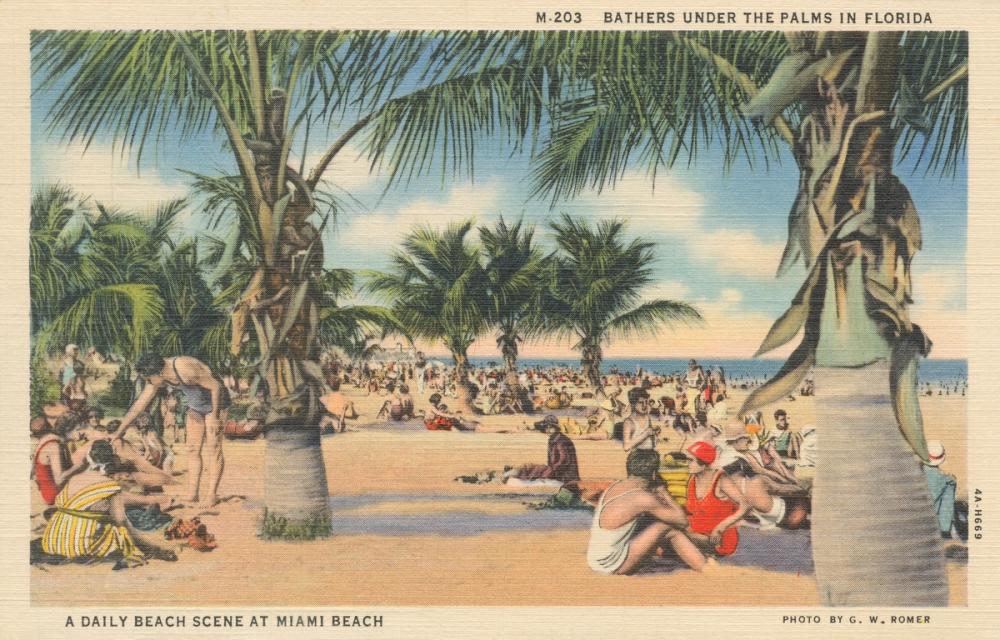 Miami Beach Postcard - Screenprint