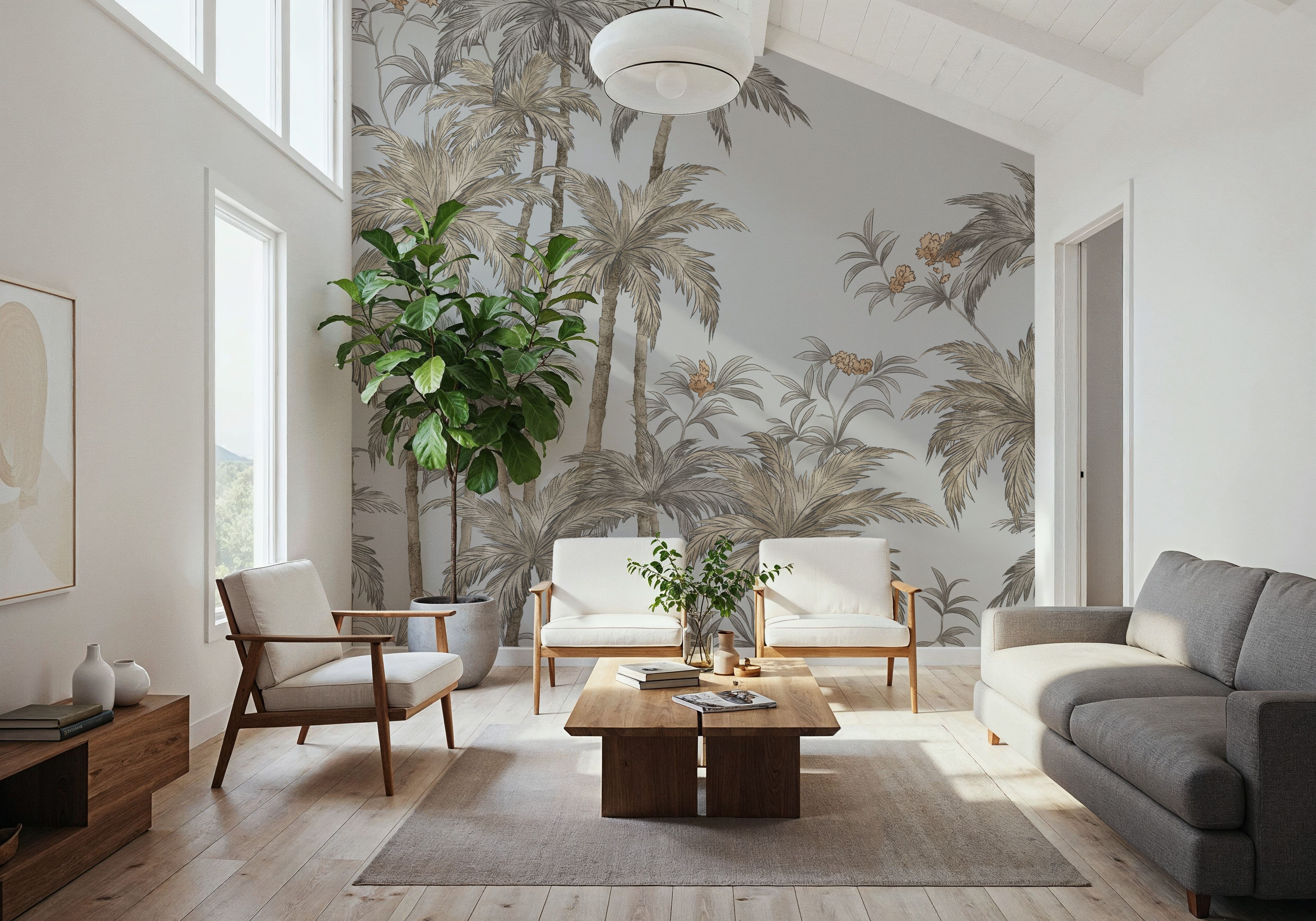 Palm Abode, Stone, Tapeten