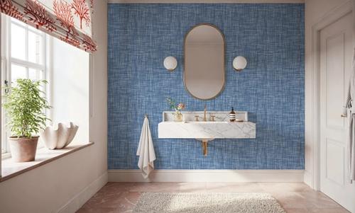 Mottled Linen Effect, Sky Blue