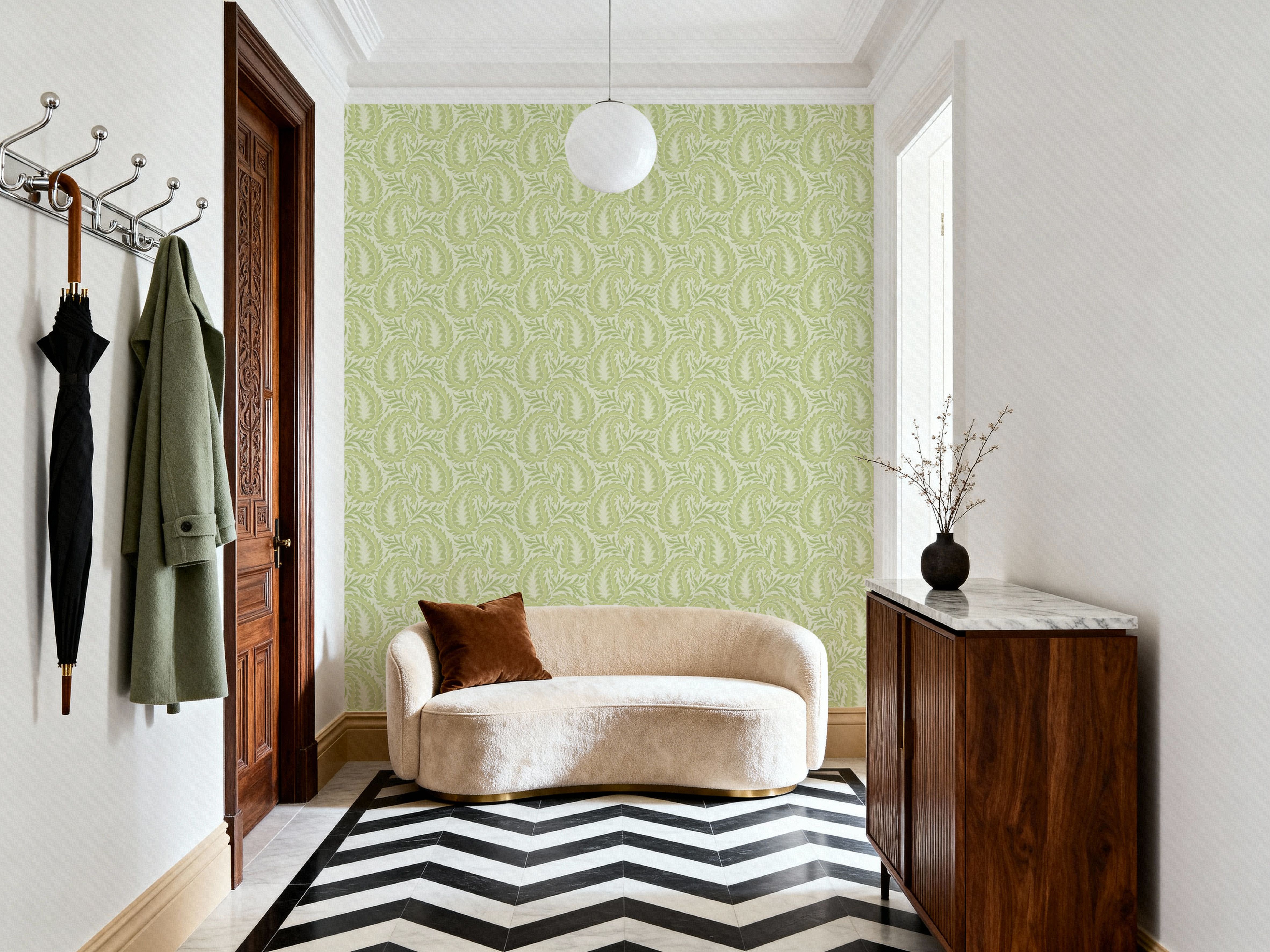 Botanical Paisley, Charteruse