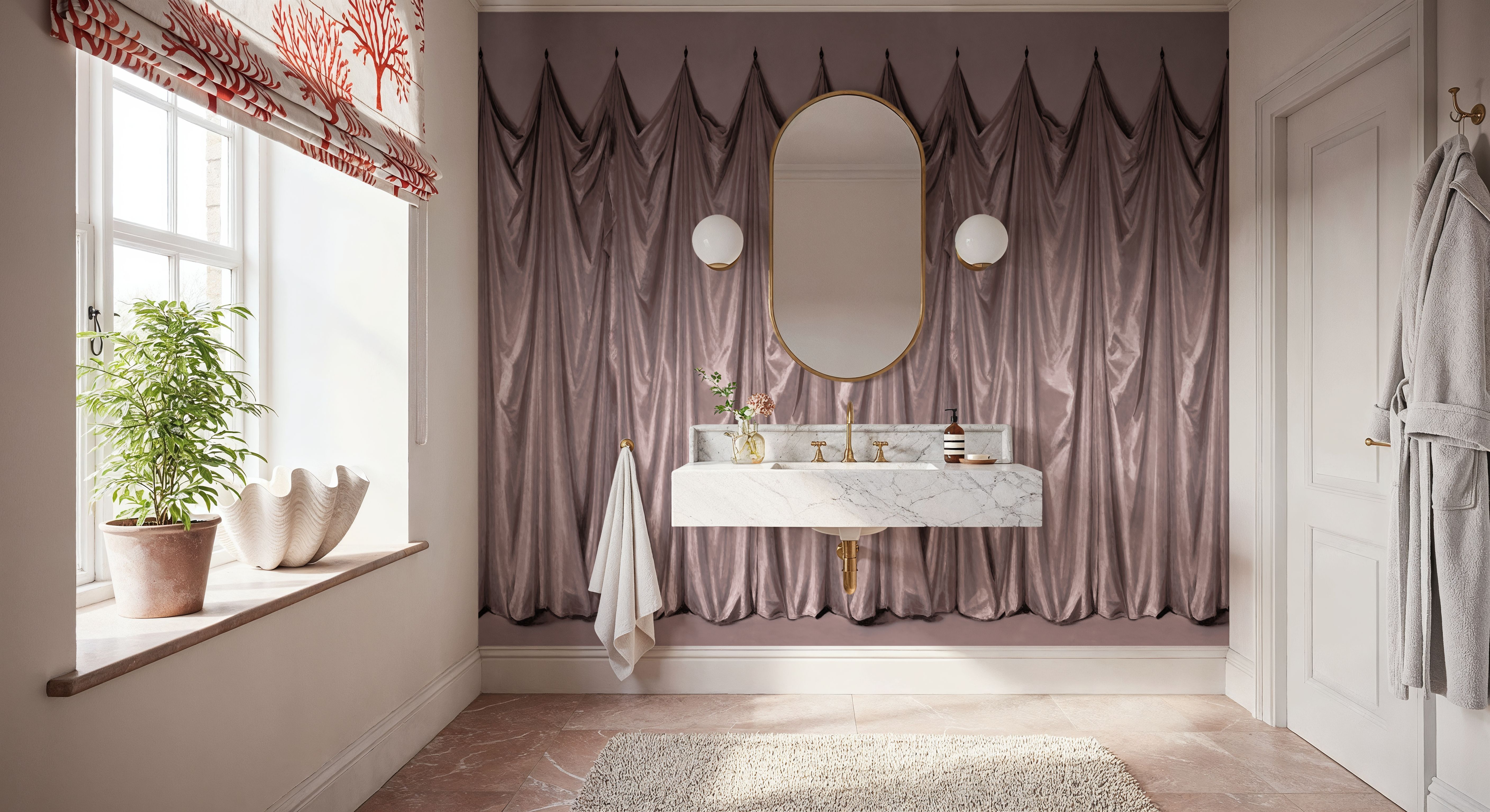 Medici Drapes, Dusty Rose
