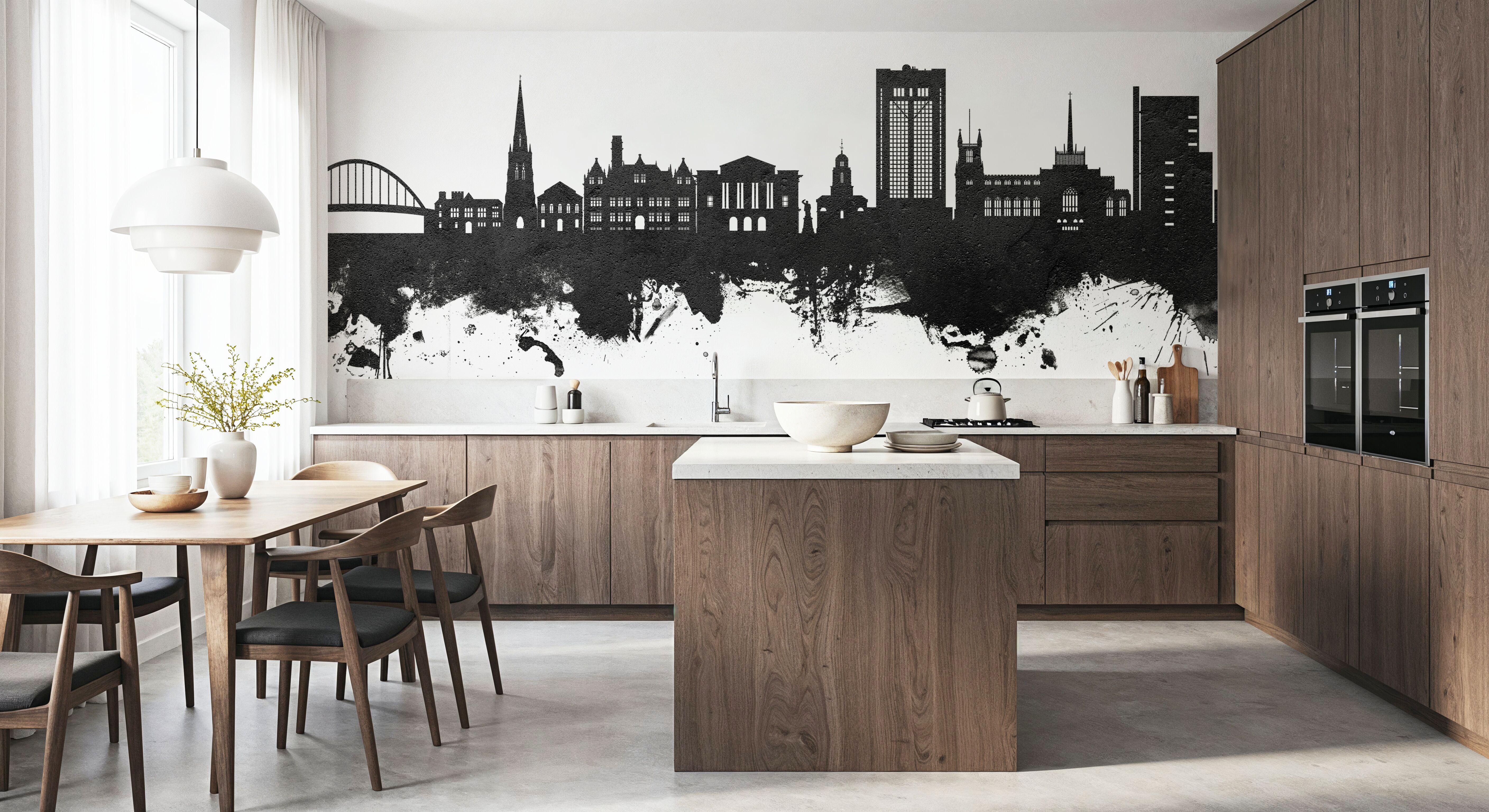 Blackburn England Skyline Black & White