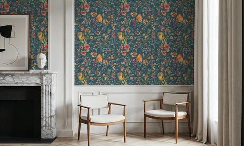 Time to Share Flowers and Pears Blue