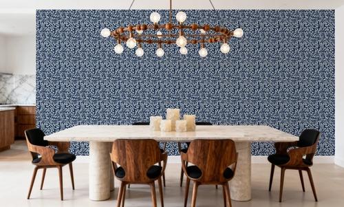 Hedge in Bloom, Indigo Blue
