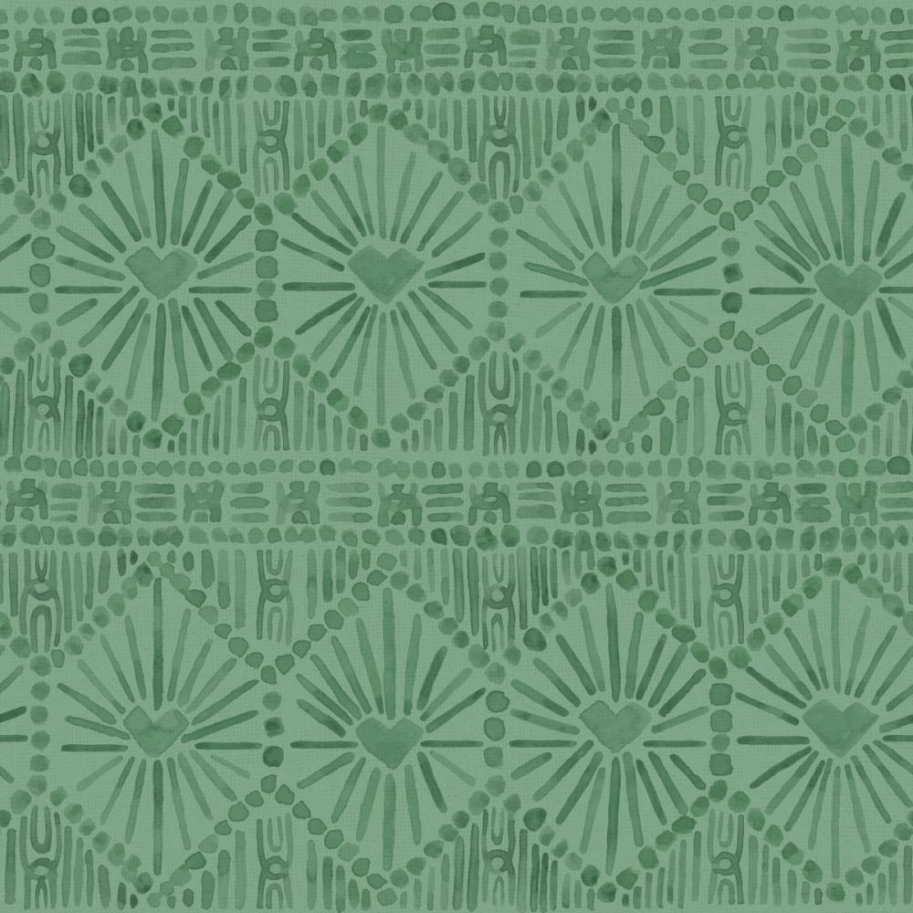 Paradise Fountain Dark Green on Green