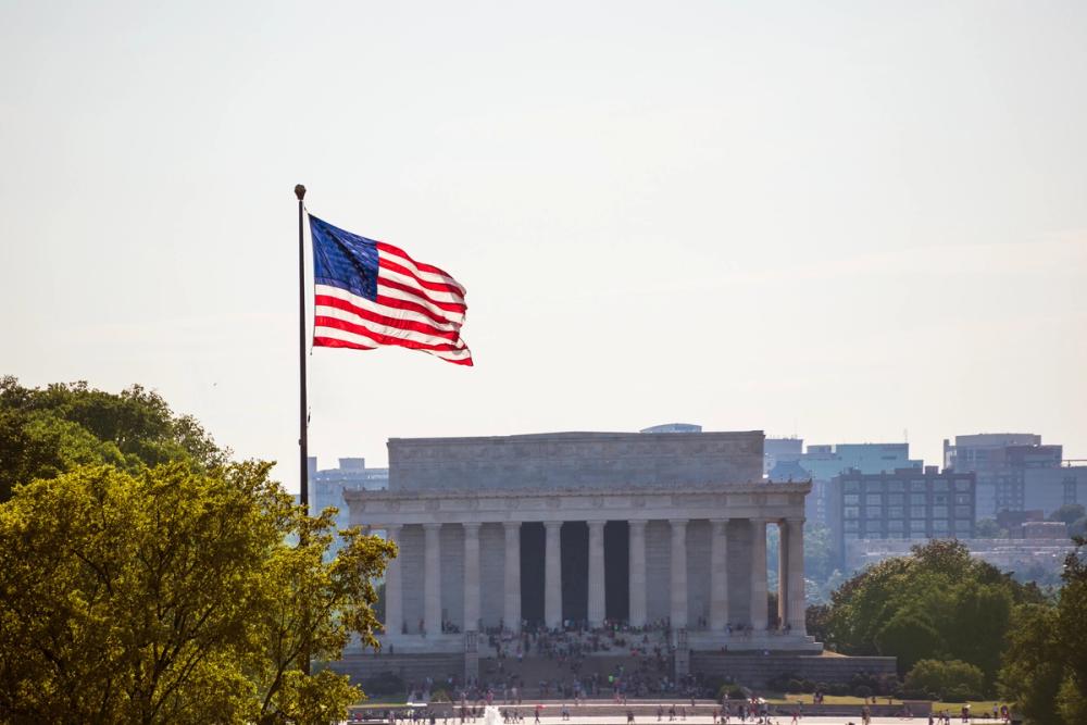 Patriotic Lincoln Memorial
