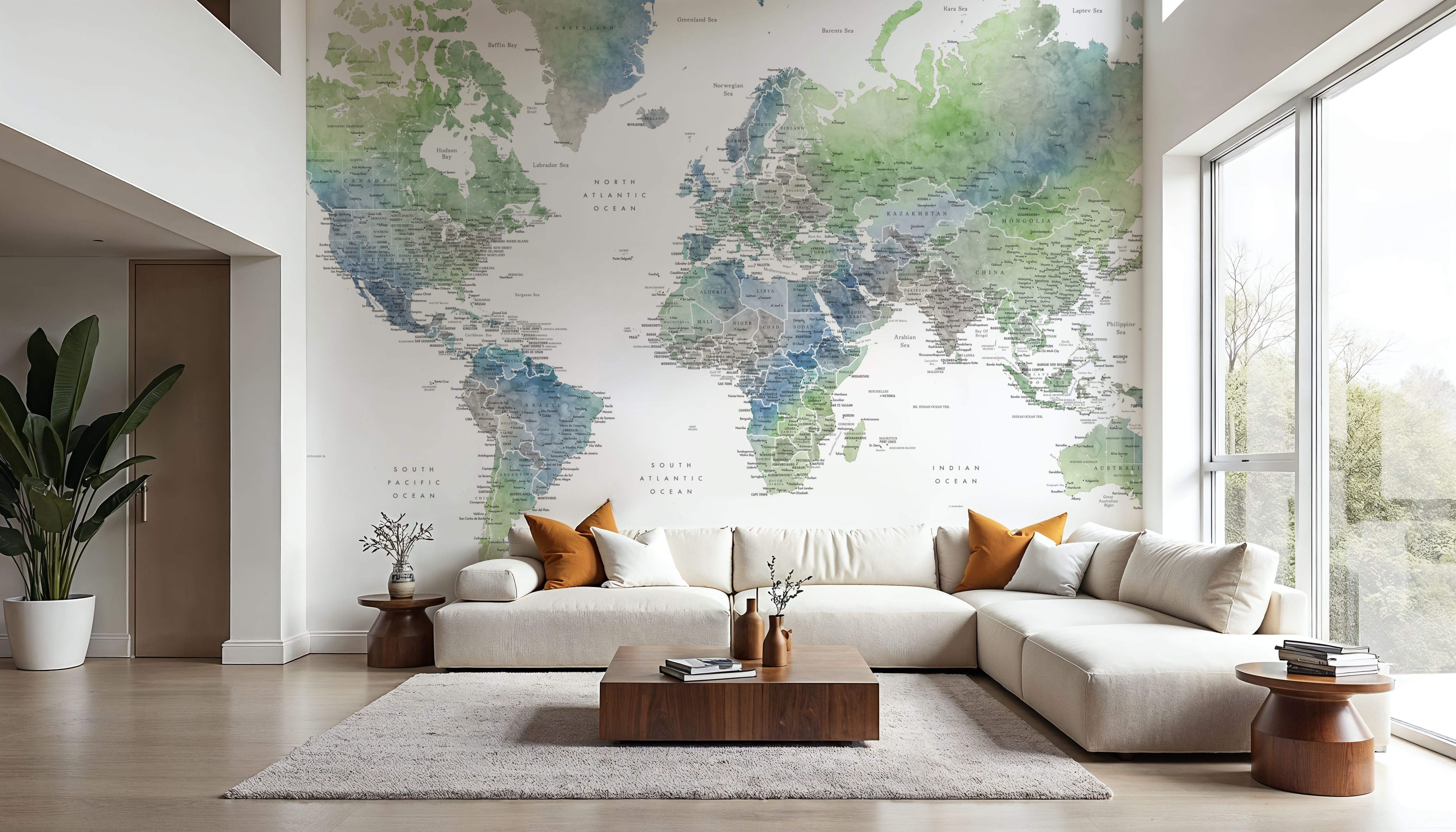 World Map Cities - Declan, Wallpaper