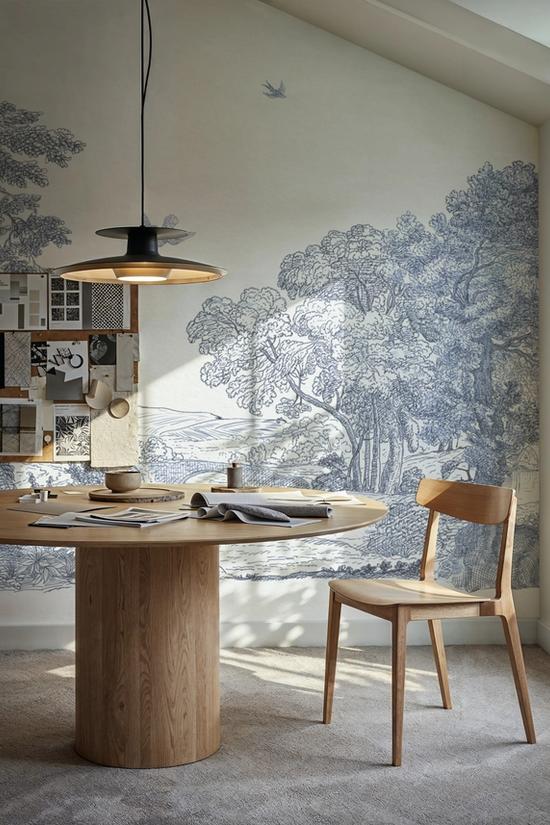 French Landscape, Dusty Blue