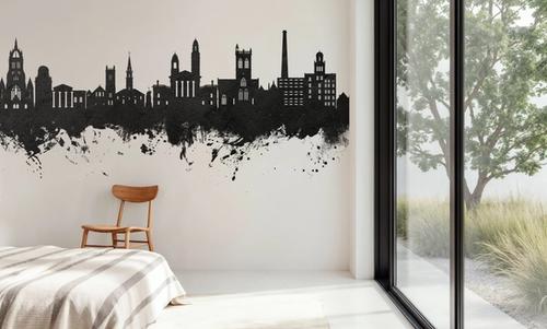 Paisley Skyline Black & White