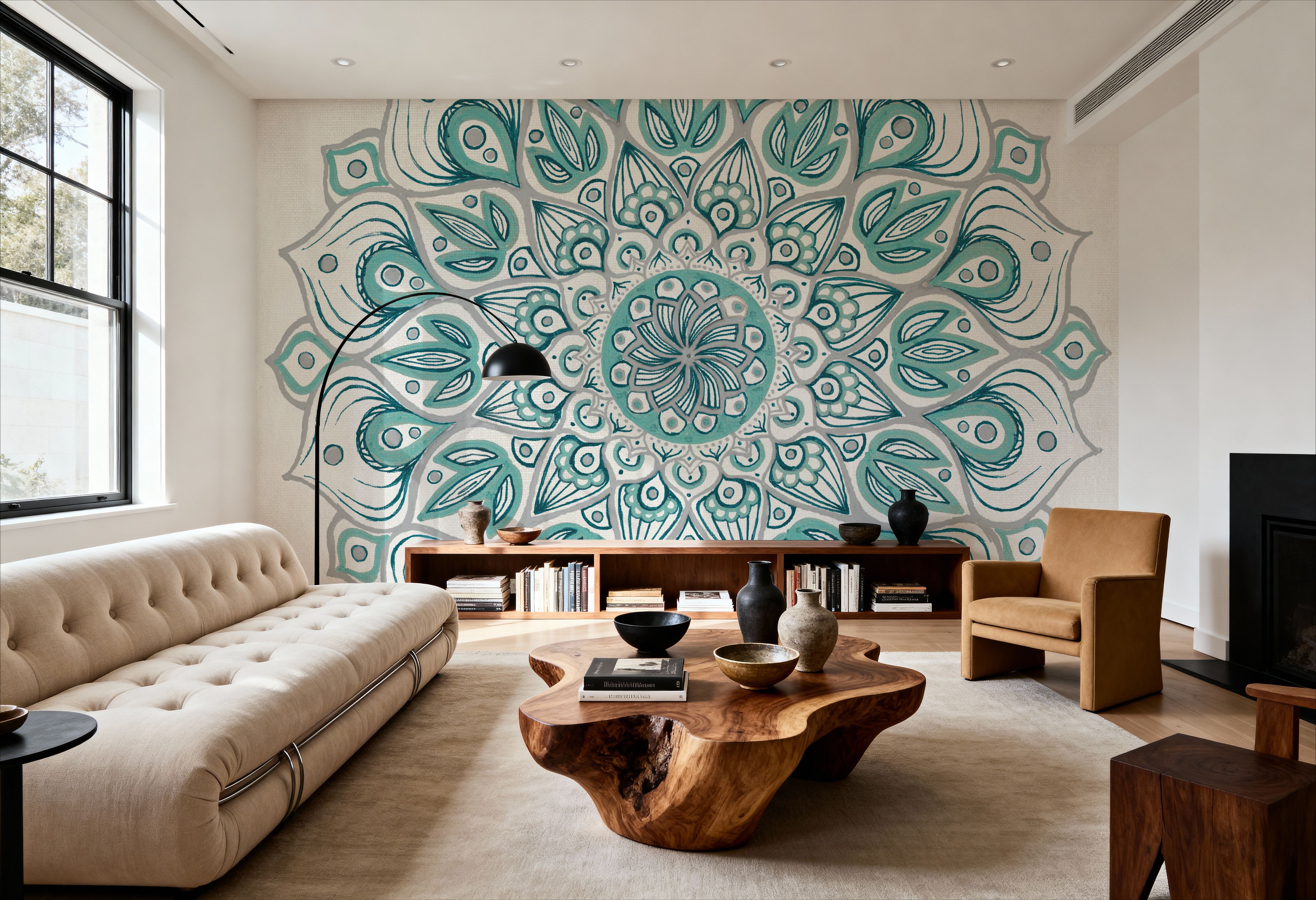 Spiral Mandala Teal