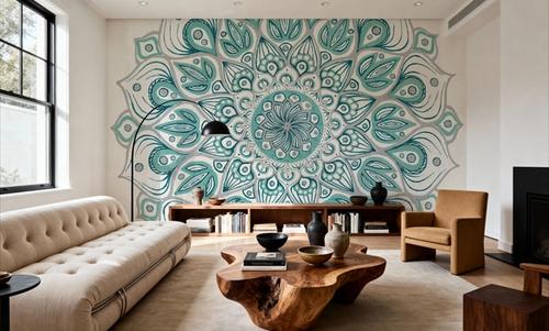 Spiral Mandala Teal