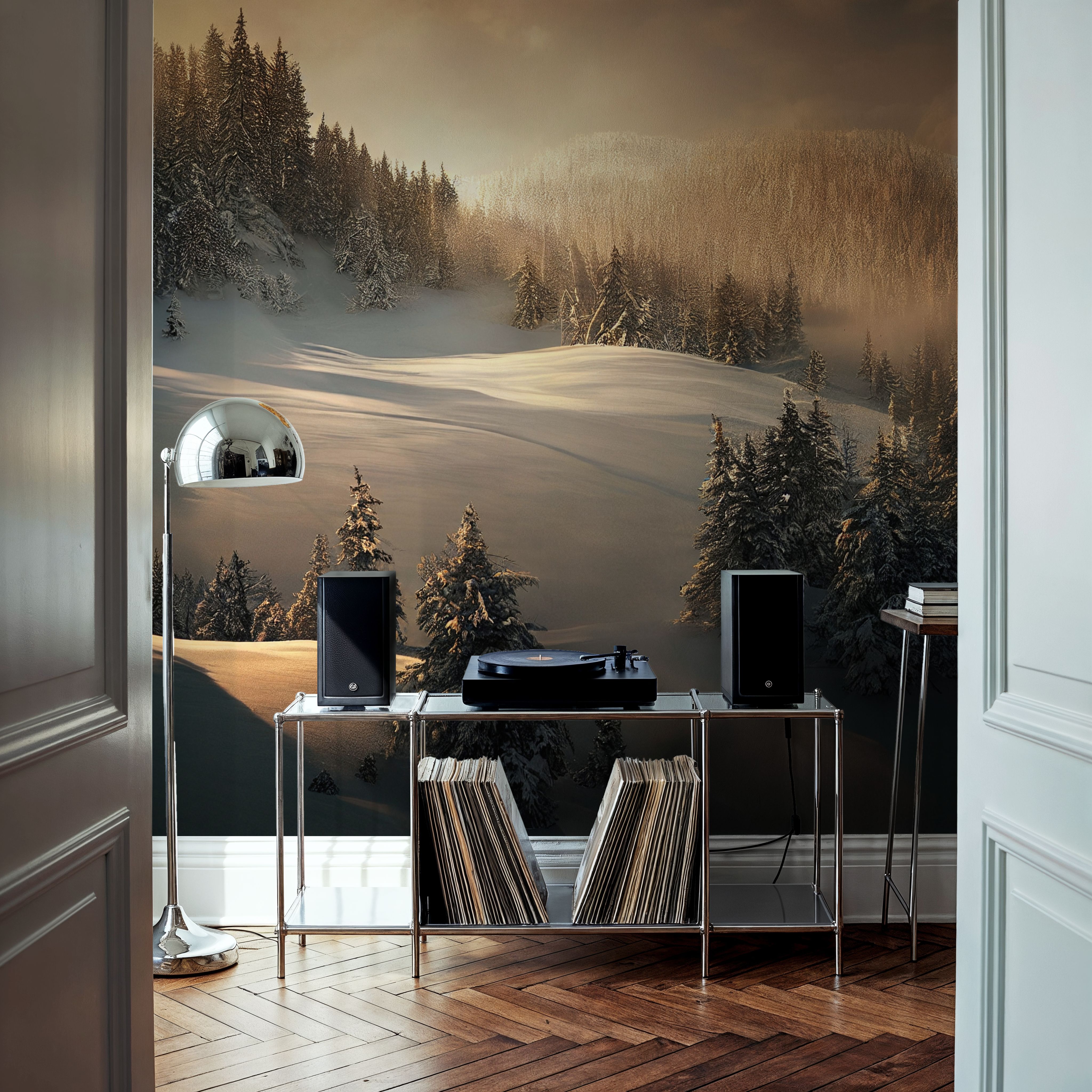 Snow Sunset Illustration