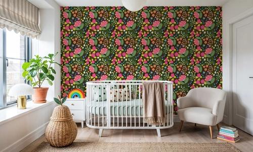 Happy Flowers, Pine Green