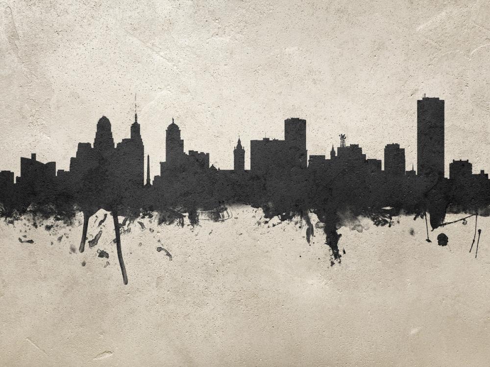 Buffalo New York Skyline Concrete