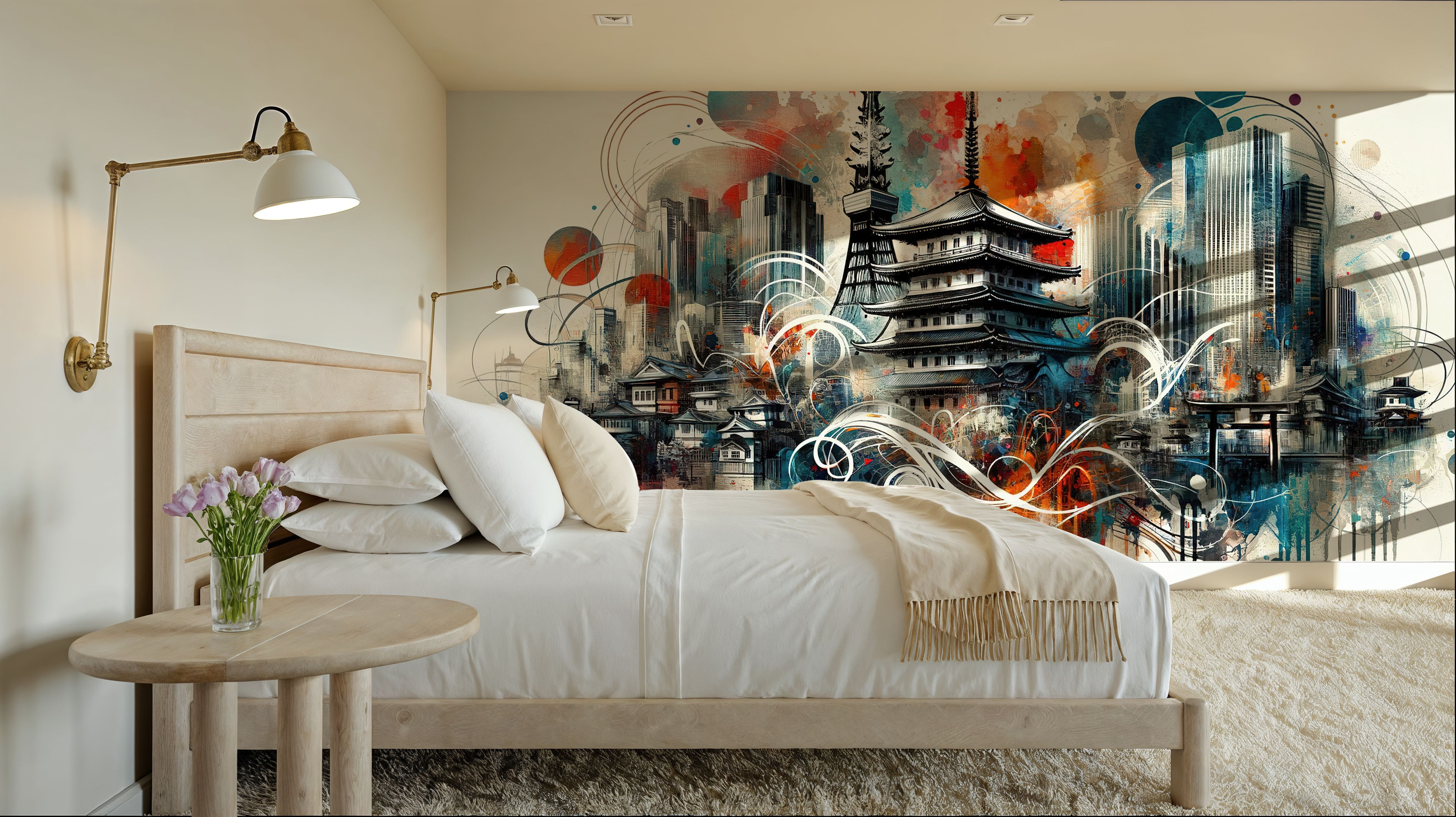 Watercolor Skyline Tokyo I