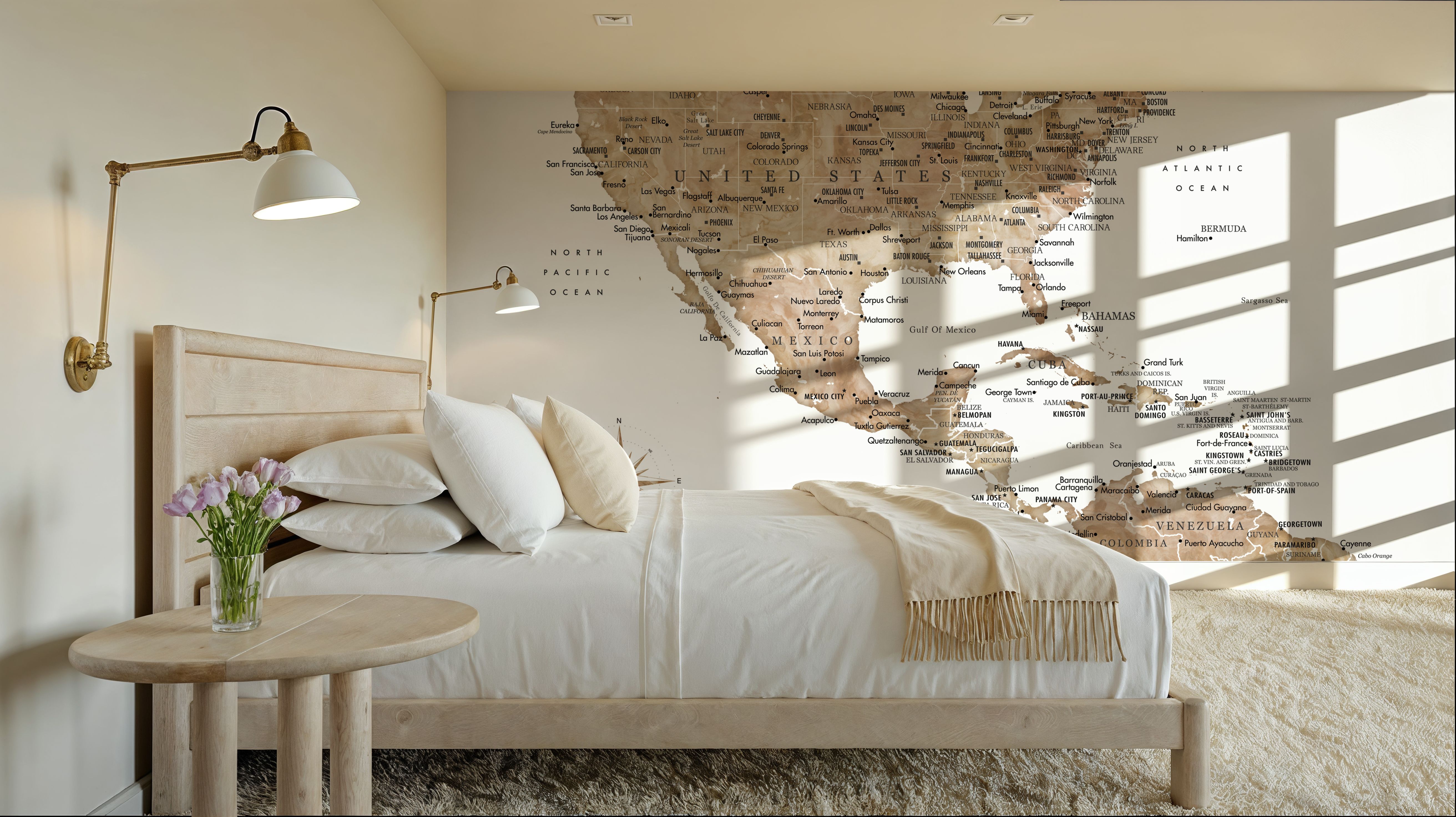 US Mexico Caribbean Map - Abey