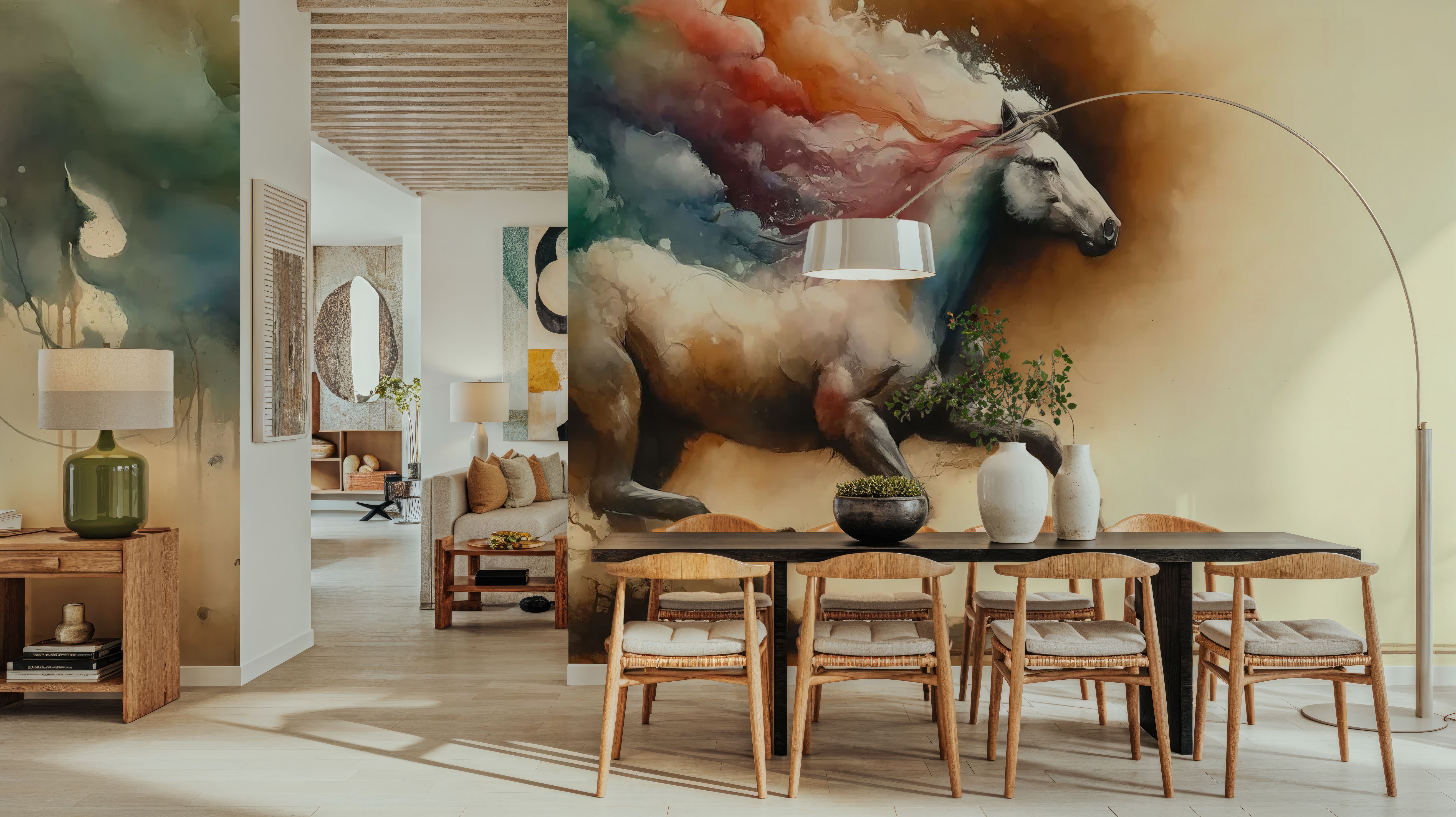 Majestic Horse Emerging from Misty Dreamscape