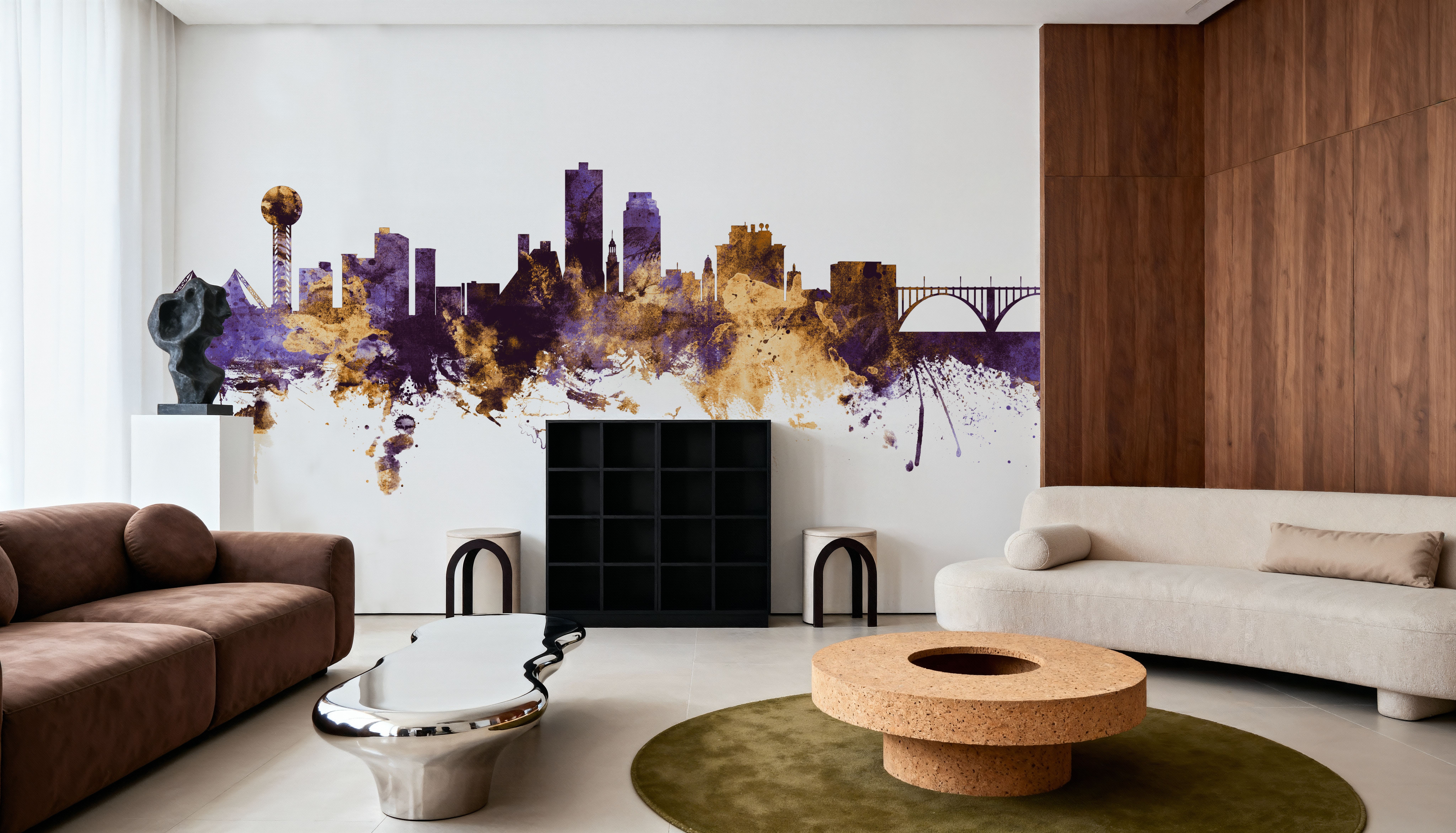 Knoxville Tennessee Skyline Purple & Gold