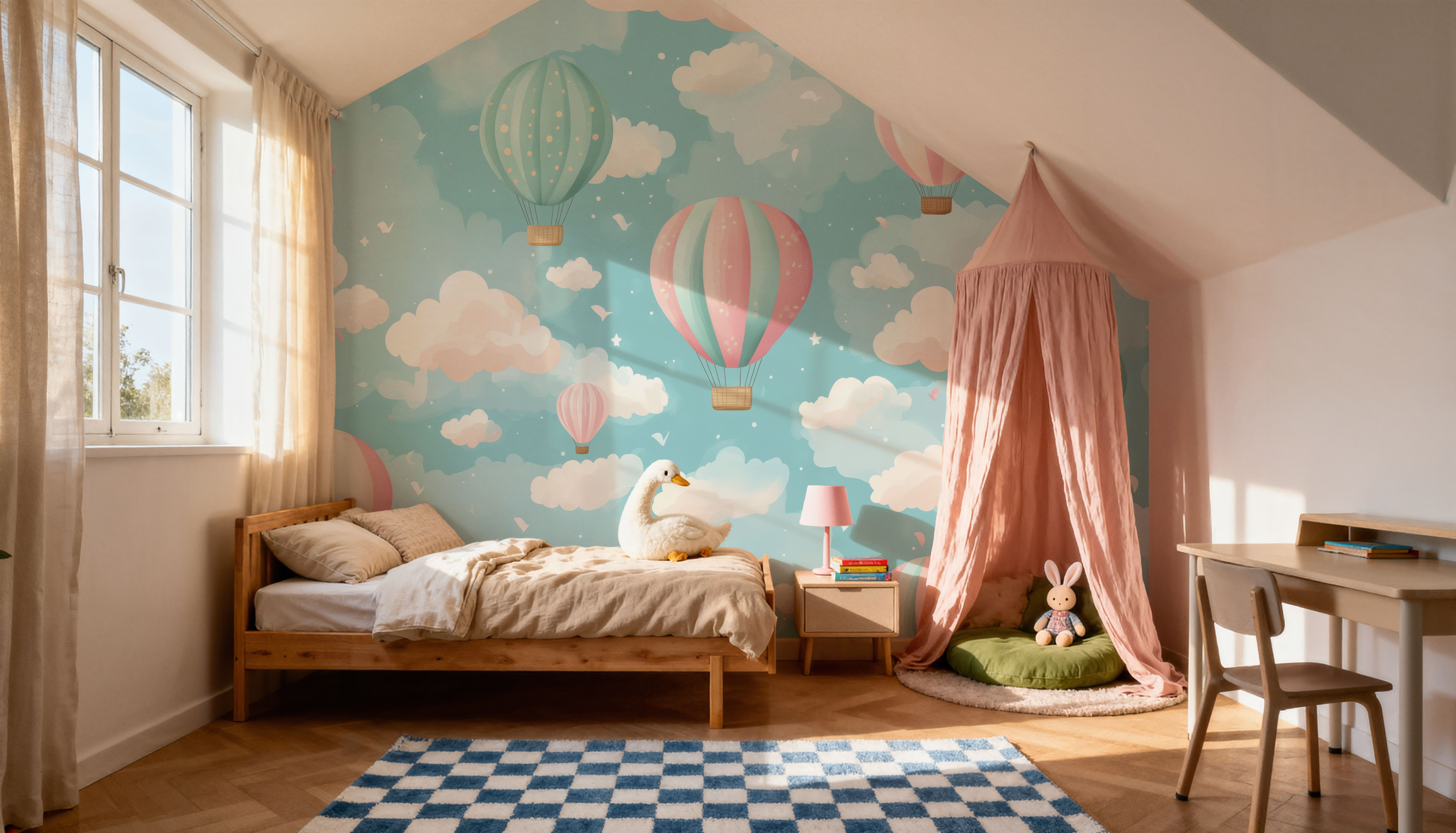 Hot Air Balloon Sunny Day