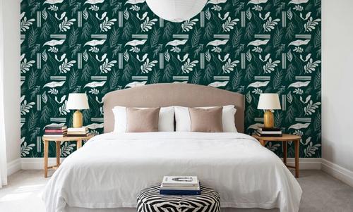 Autumn Leaves Dark Green