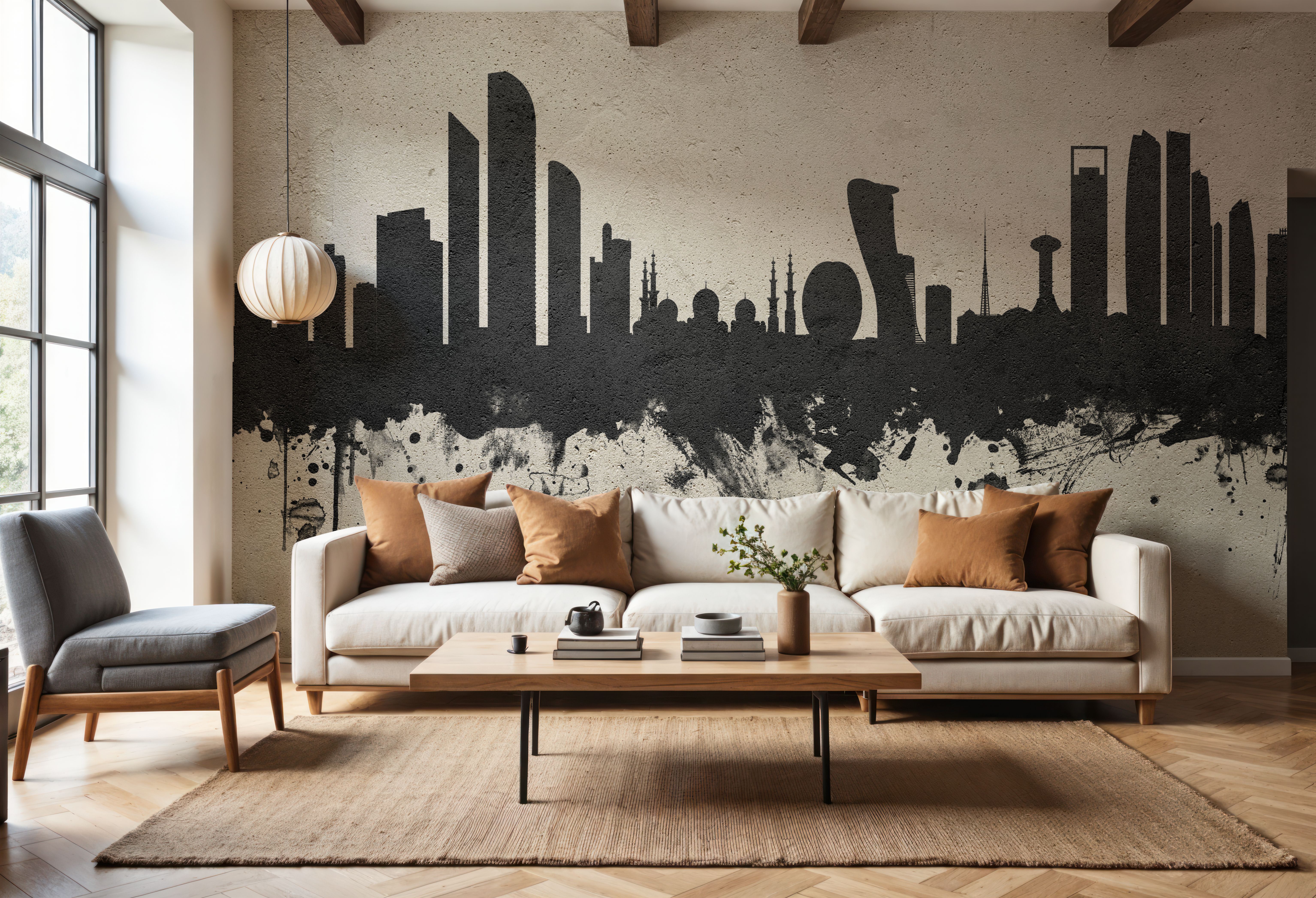 Abu Dhabi Skyline Concrete, Tapet