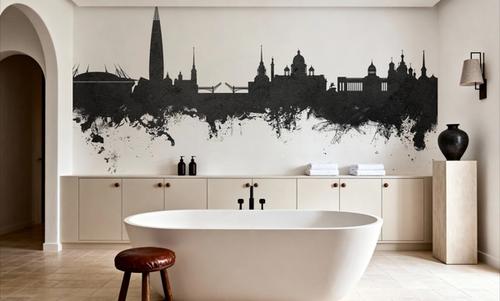 St Petersbug Russia Skyline Black & White