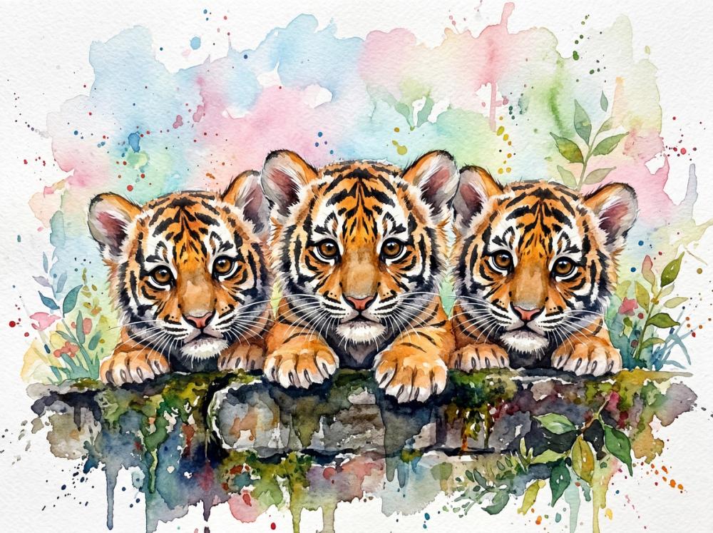 Tiger Cubs - Cute Baby Animals Series