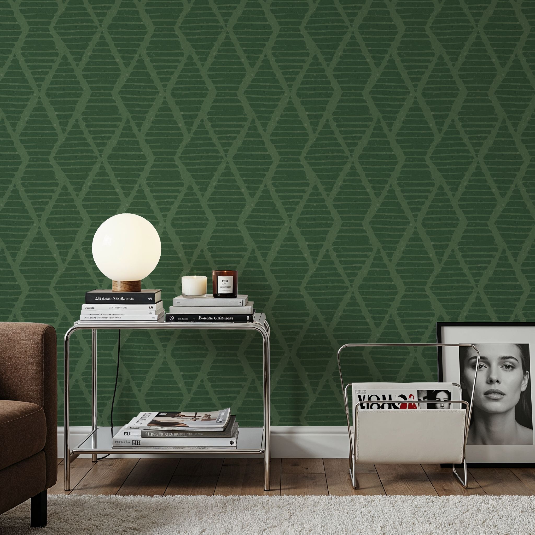 Harvest Time Green, Wallpaper